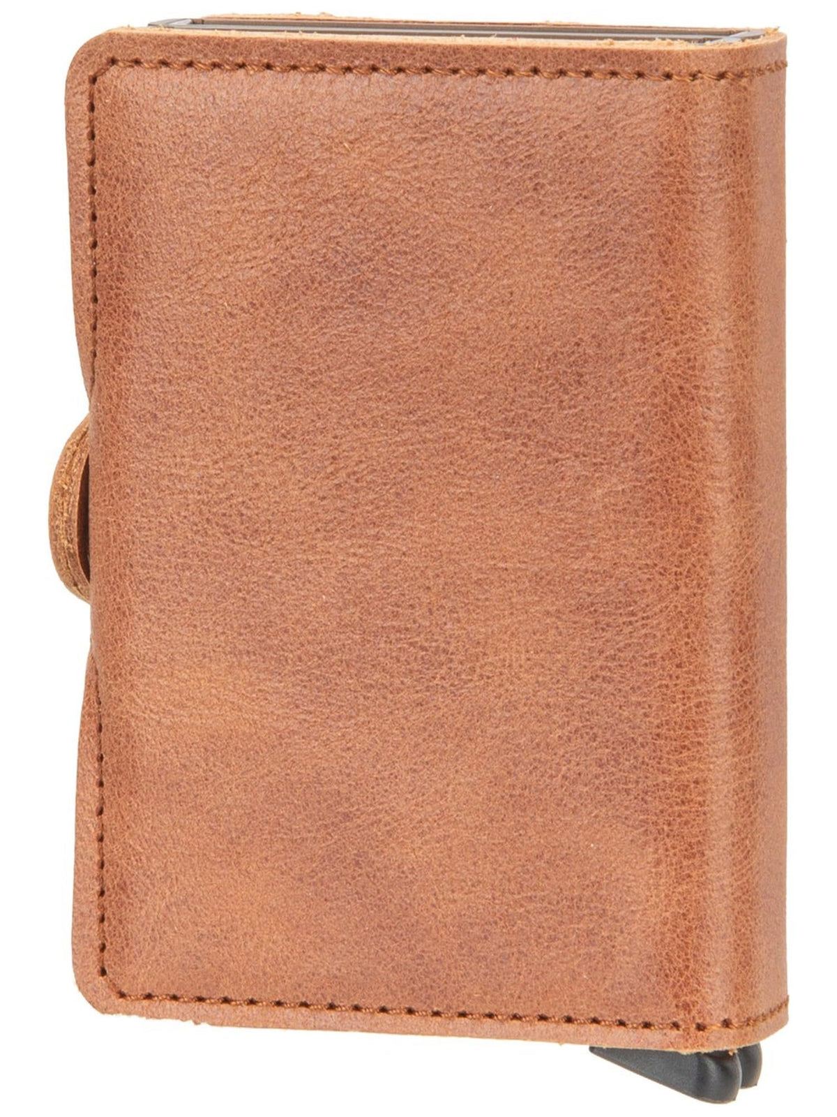 Secrid Twin Card Protector Wallet - Cognac Brown Leather Card Holder