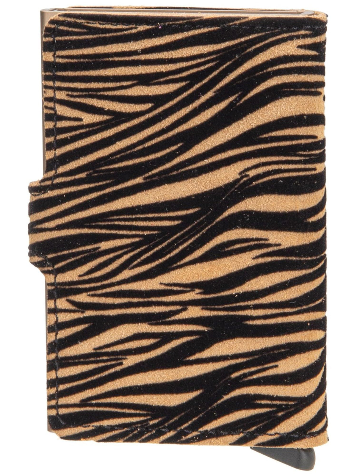 Secrid Miniwallet RFID Wallet - Women & Men Beige Leather Zebra Animal Print