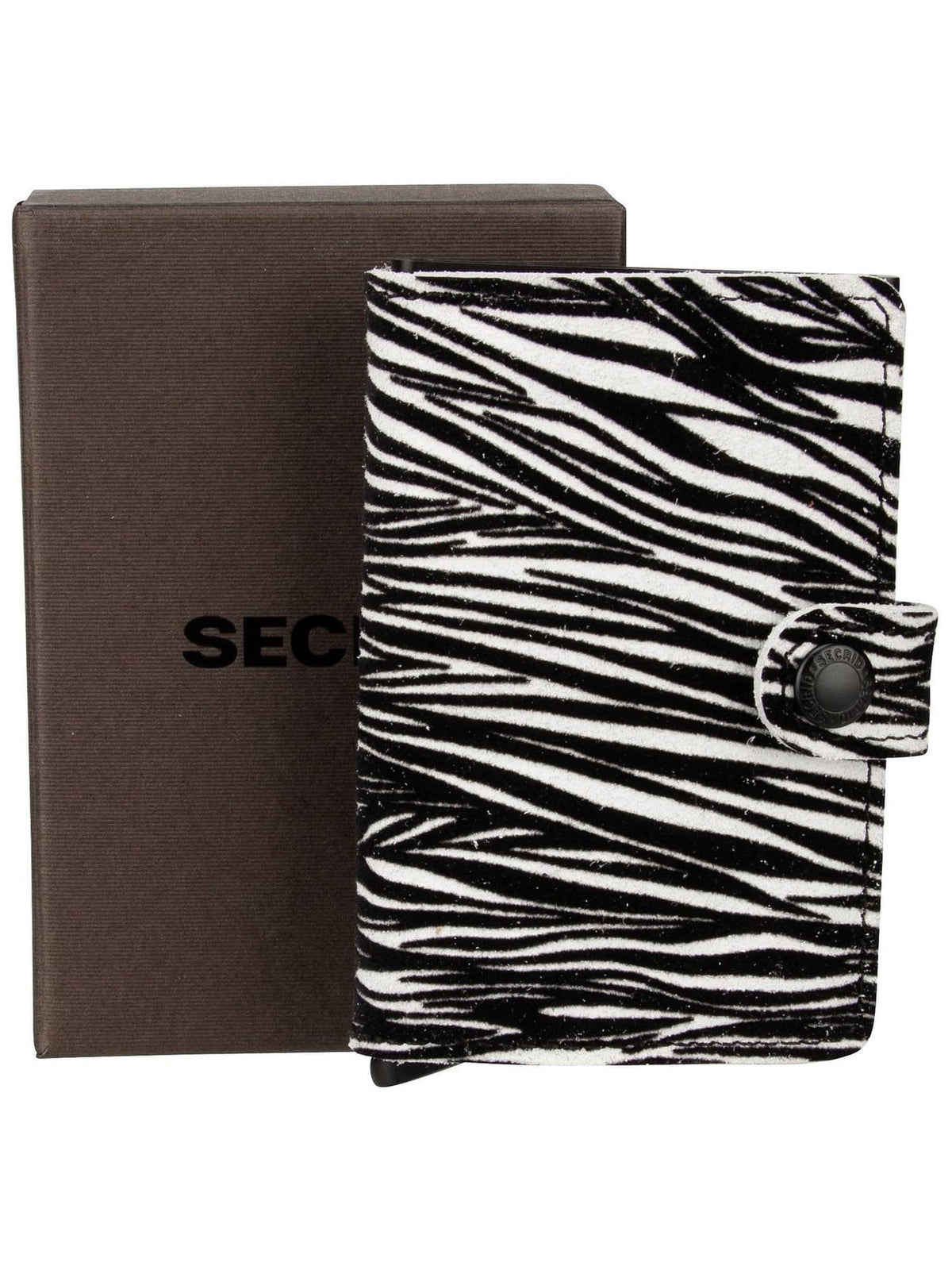 Secrid Miniwallet Zebra RFID Wallet - Light Grey Leather for Men & Women