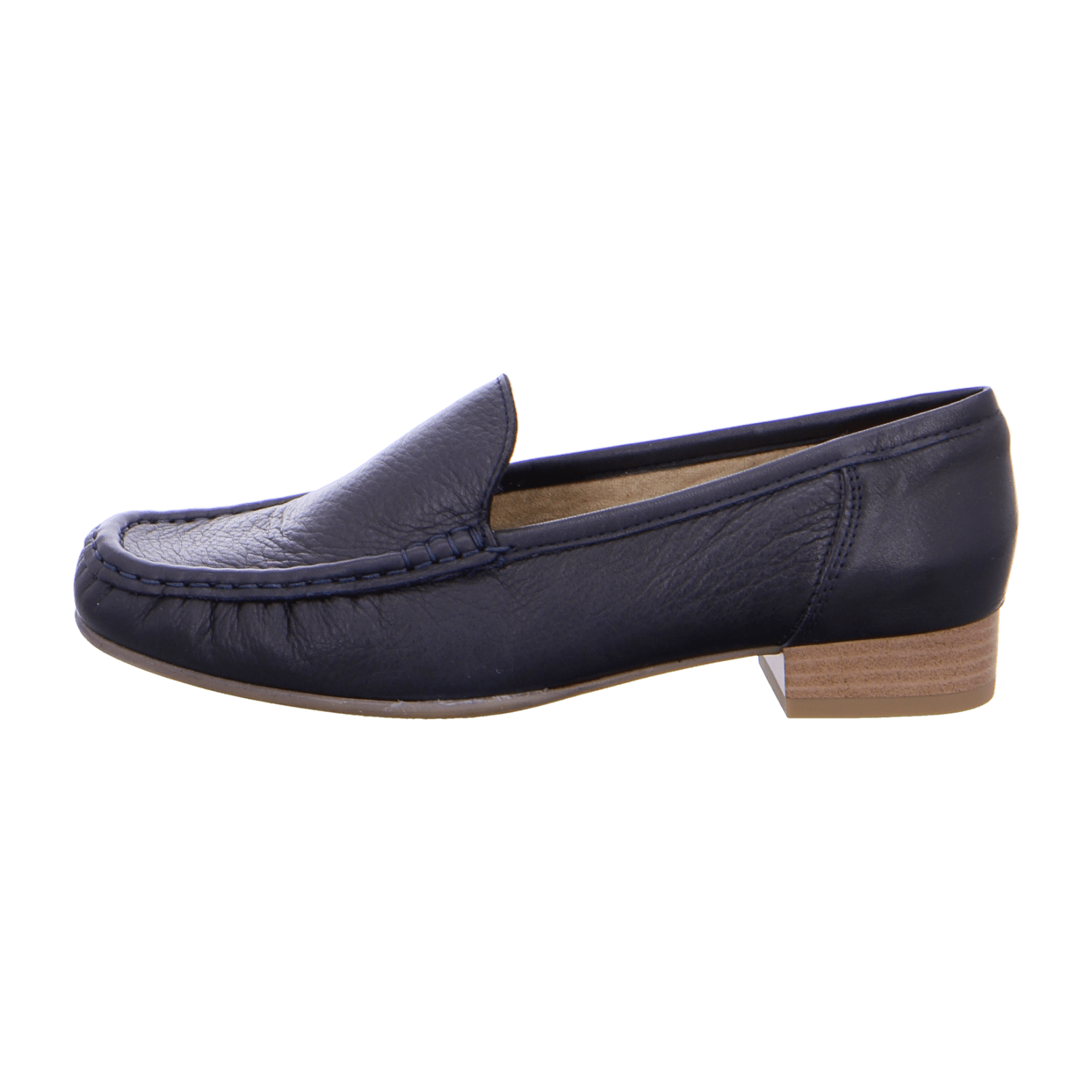 ARA ATLANTA Women's Moccasin in Blue Smooth Leather with Textile Lining and Synthetic Sole