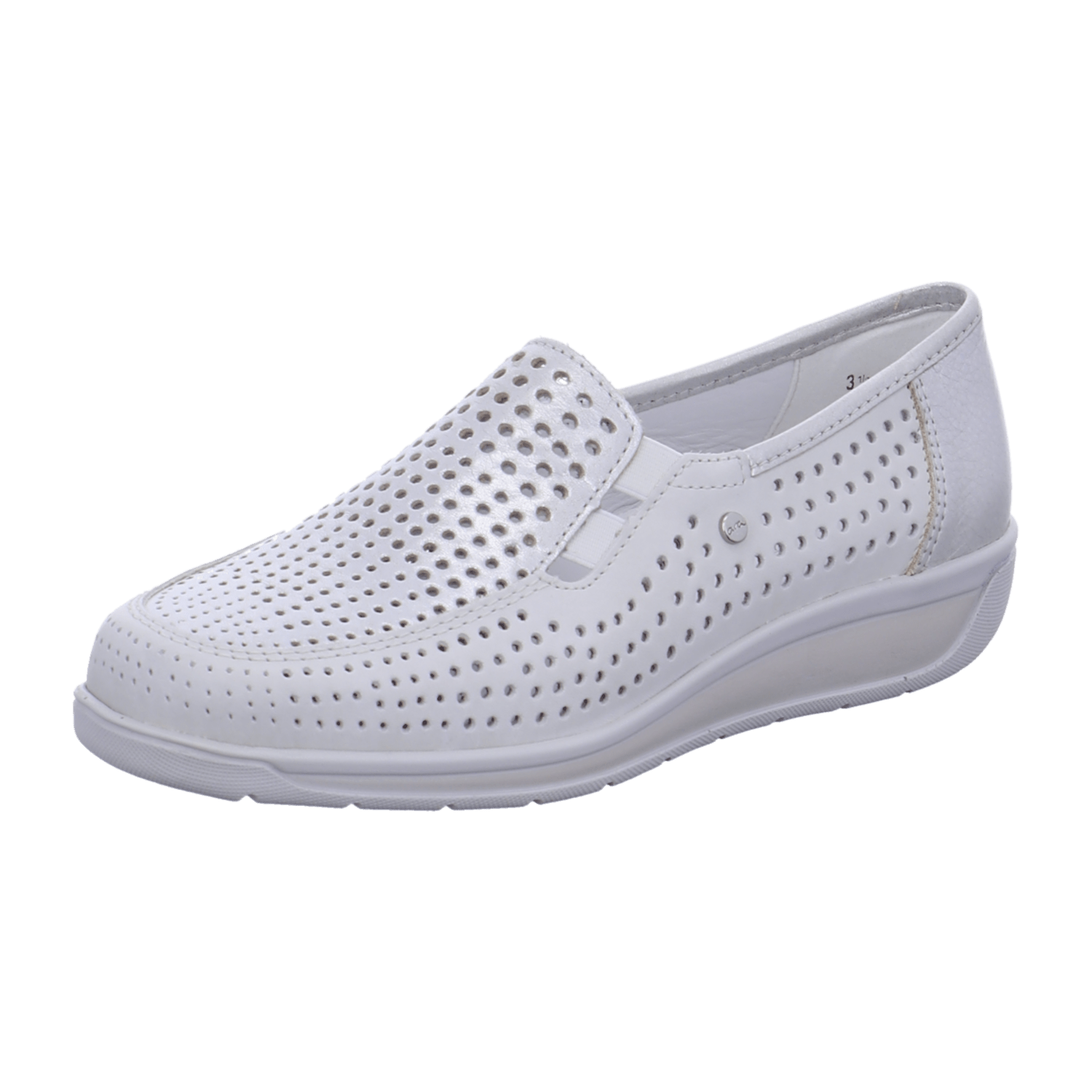 ARA MERAN Women's Gray Leather Slip-On Loafers with Leather Lining and Synthetic Sole