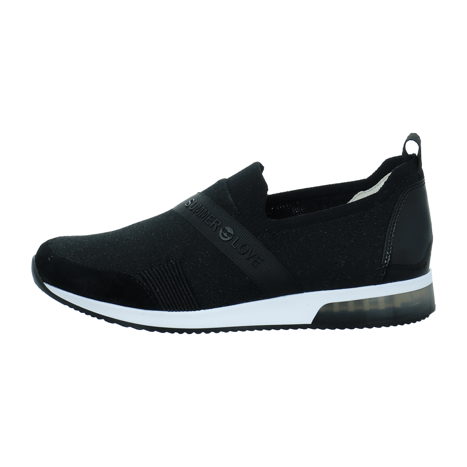 ARA LISBON Women's Nubuck Leather Slip-On Loafers in Black