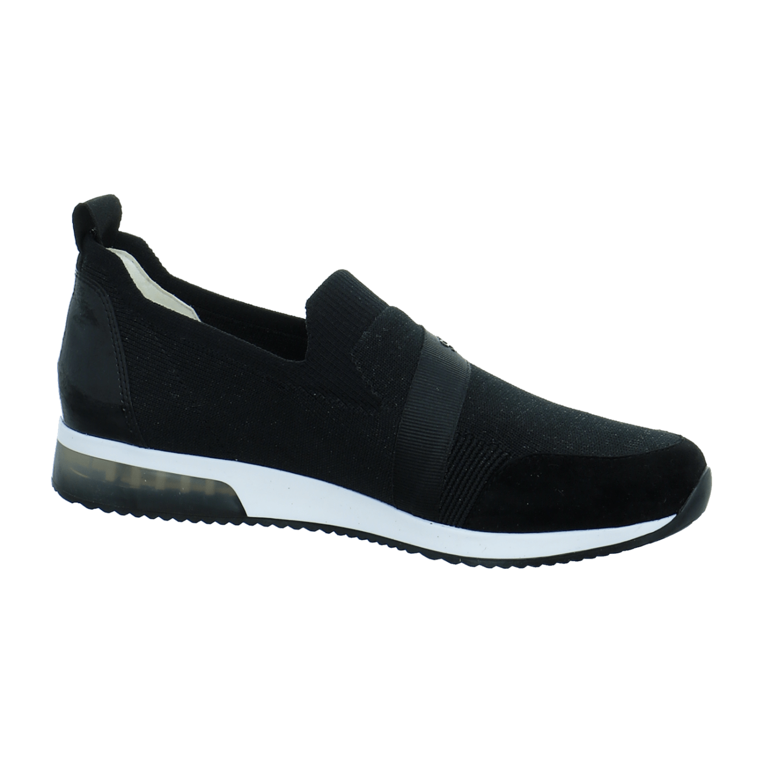 ARA LISBON Women's Nubuck Leather Slip-On Loafers in Black
