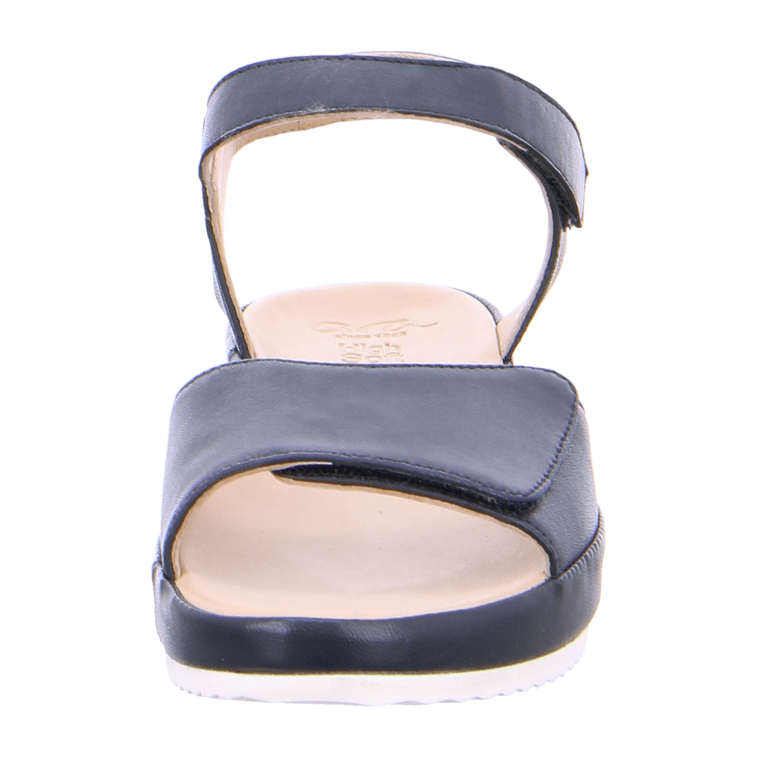 ARA Women's Leather Slip-On Mules in Blue with Open Toe