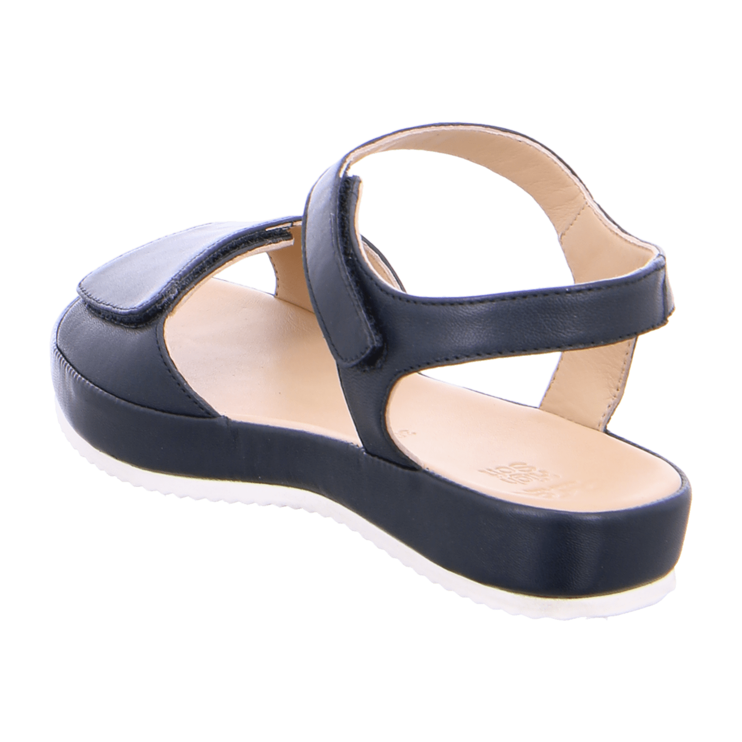 ARA Women's Leather Slip-On Mules in Blue with Open Toe