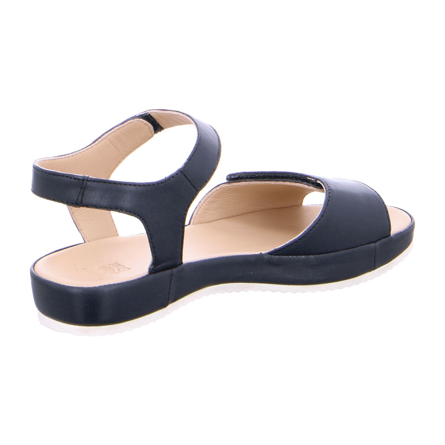 ARA Women's Leather Slip-On Mules in Blue with Open Toe