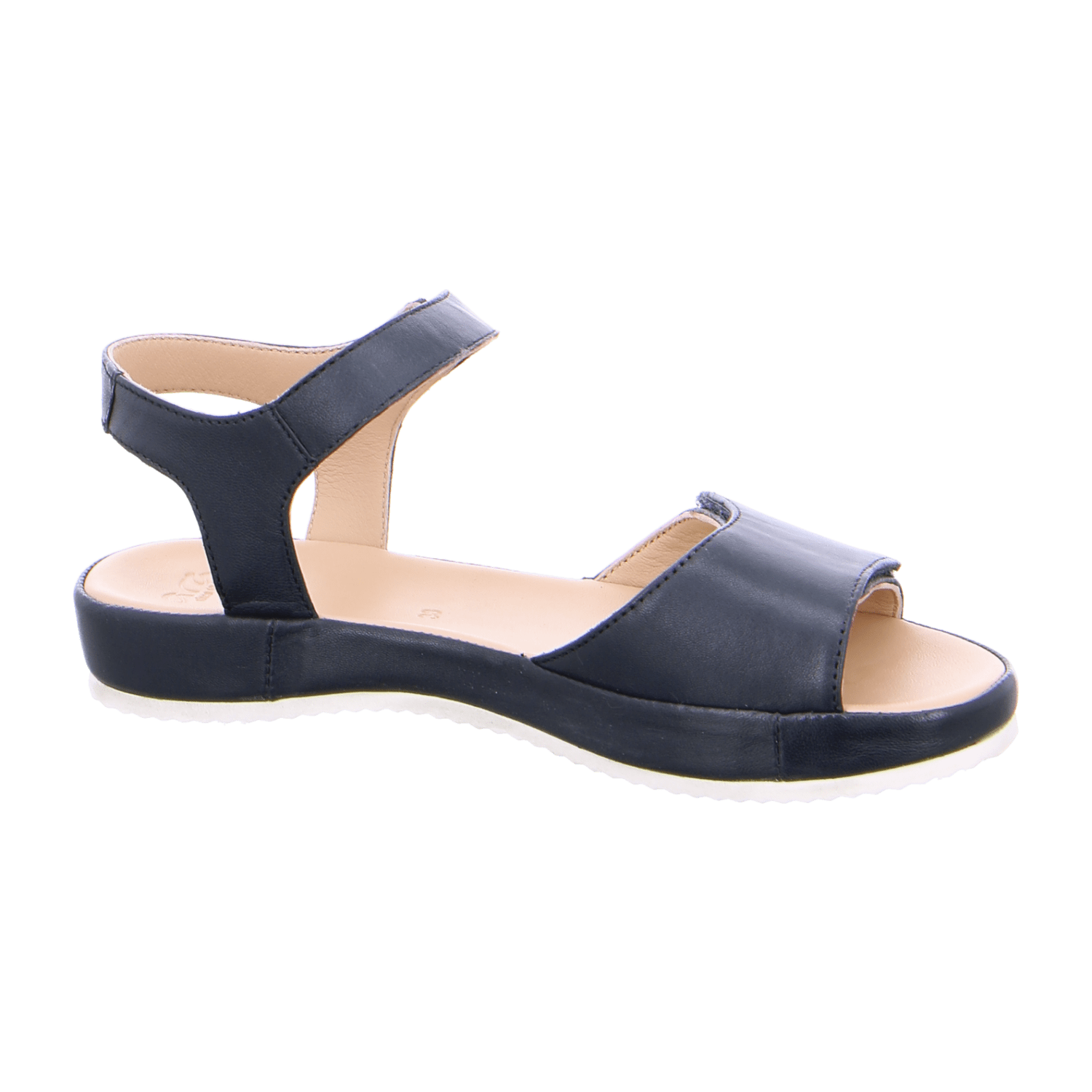 ARA Women's Leather Slip-On Mules in Blue with Open Toe