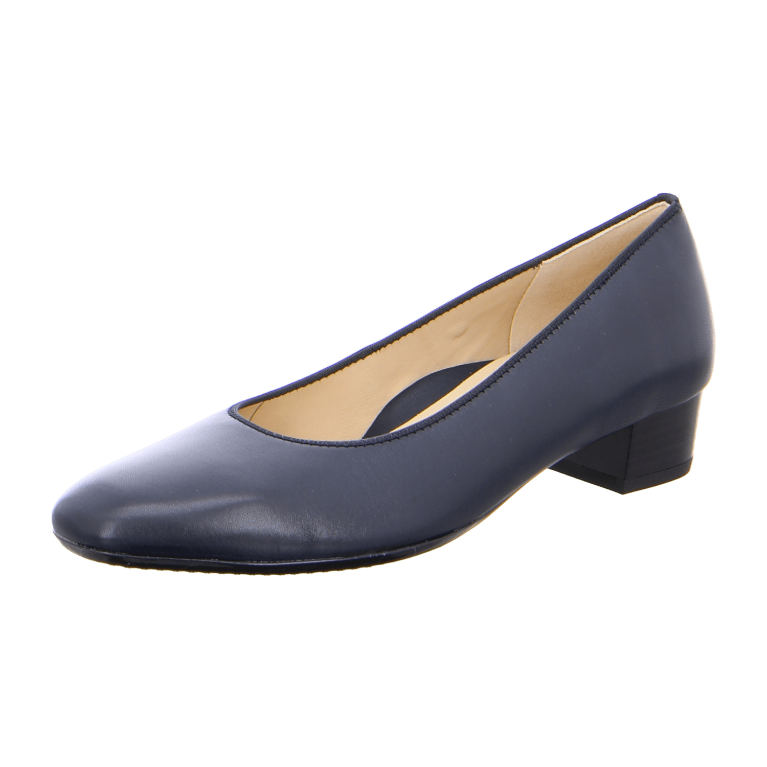ara MILANO Women's Pumps in Blue Smooth Leather with Closed Toe and Synthetic Sole
