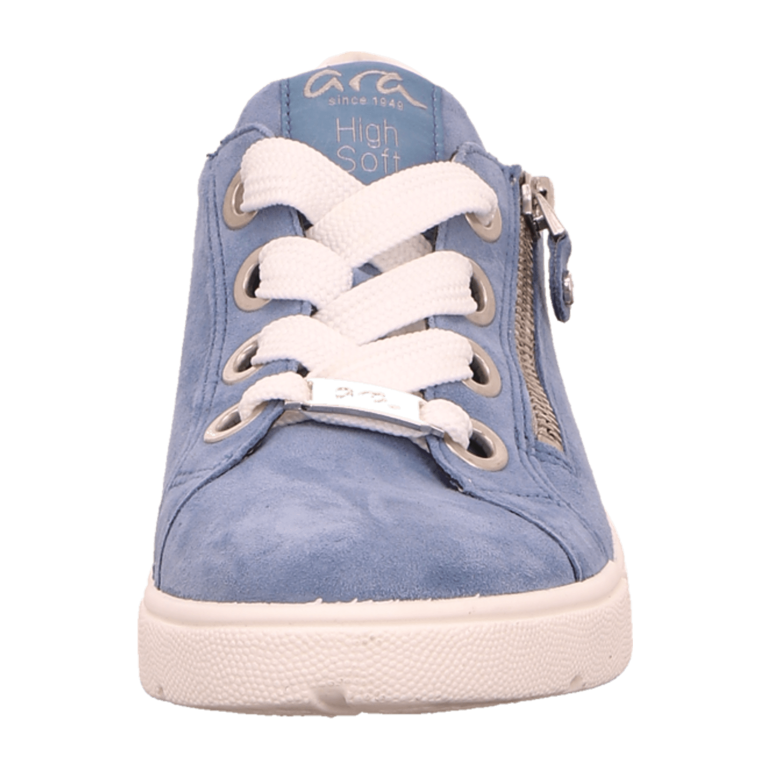 ARA Women's Blue Suede Oxford Shoes with Closed Toe and Cold-Weather Lined Interior