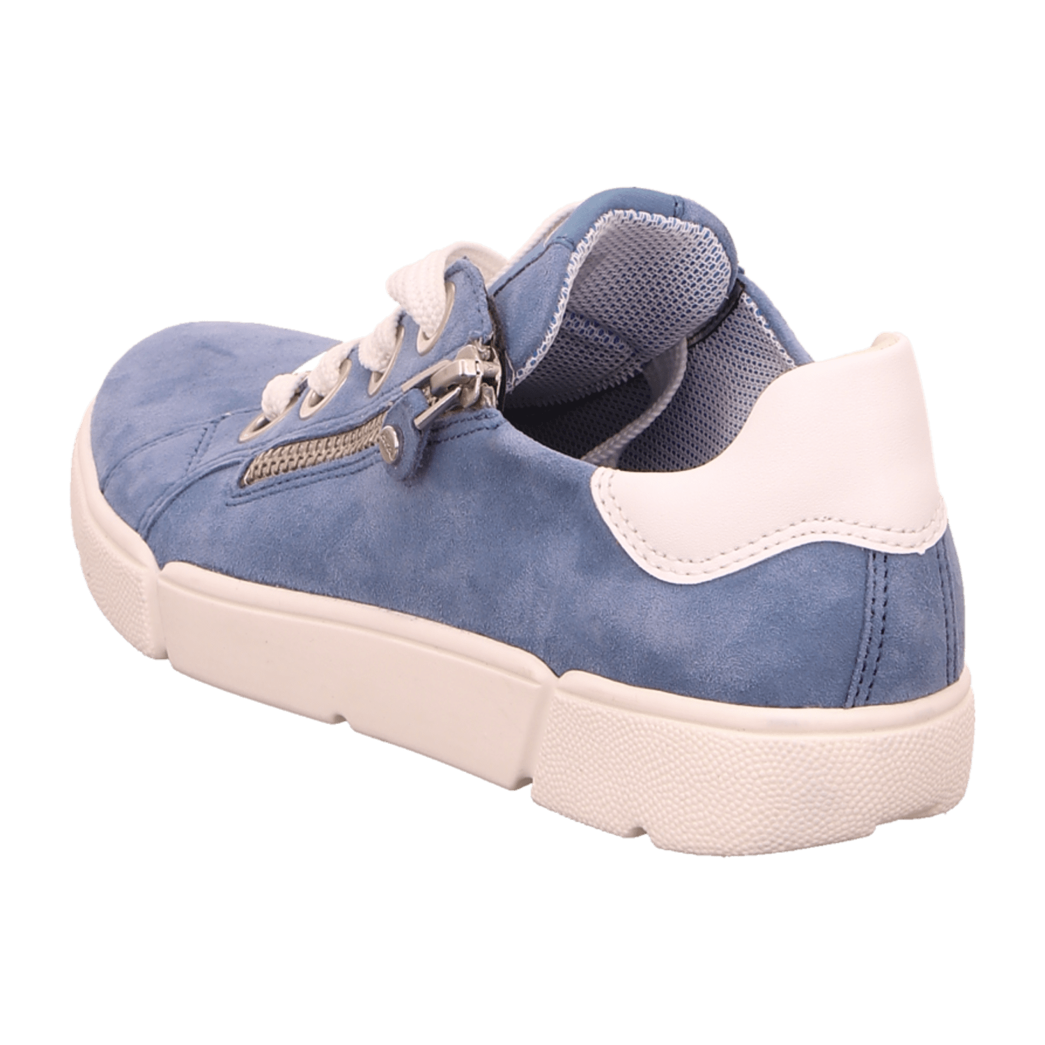 ARA Women's Blue Suede Oxford Shoes with Closed Toe and Cold-Weather Lined Interior