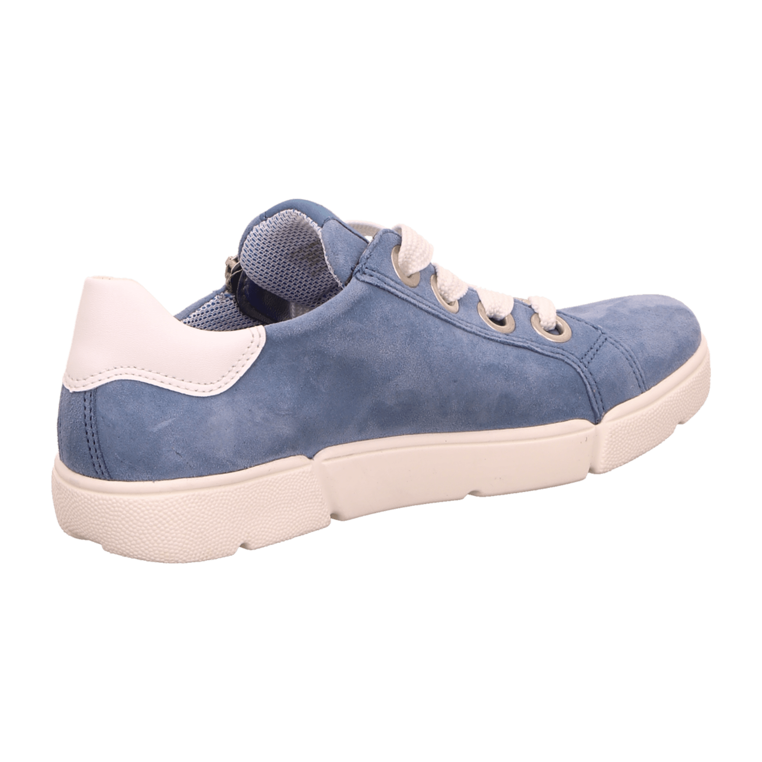 ARA Women's Blue Suede Oxford Shoes with Closed Toe and Cold-Weather Lined Interior