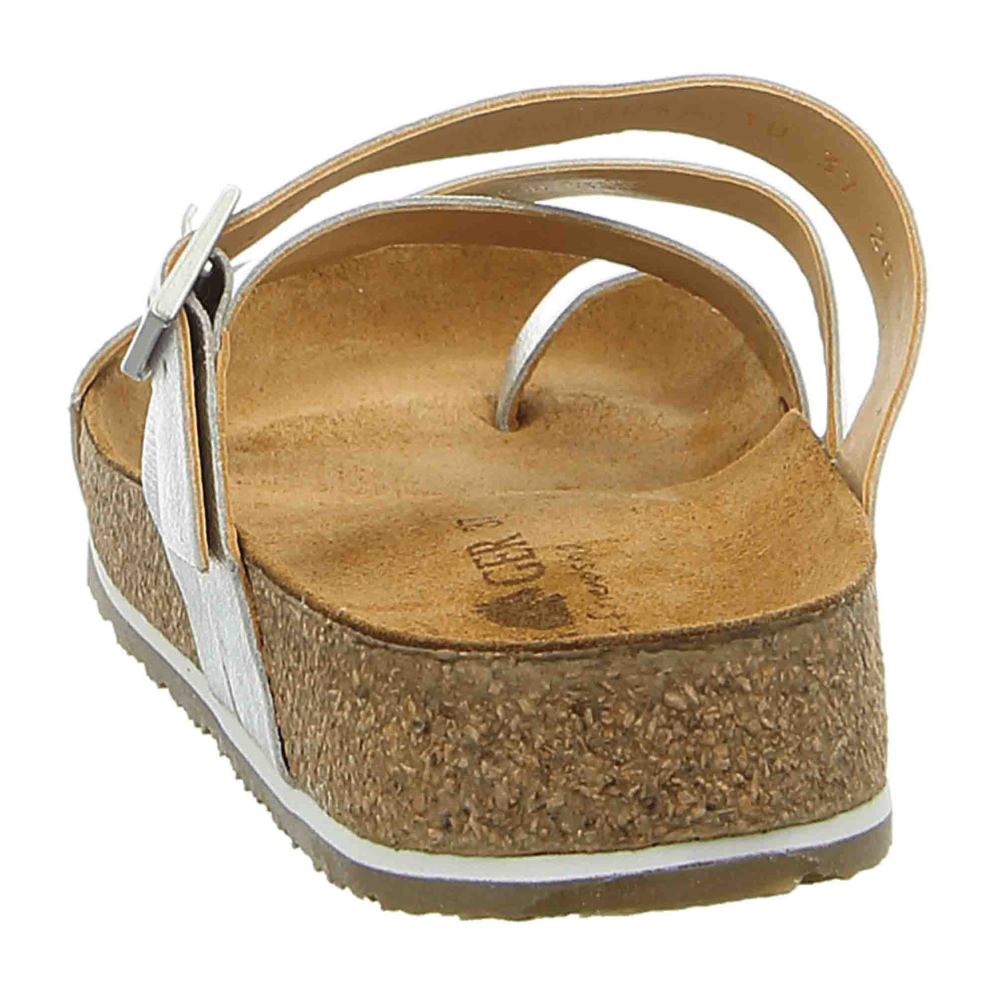 Haflinger Bio Luna Women's Silver Sandals - Stylish & Eco-Friendly