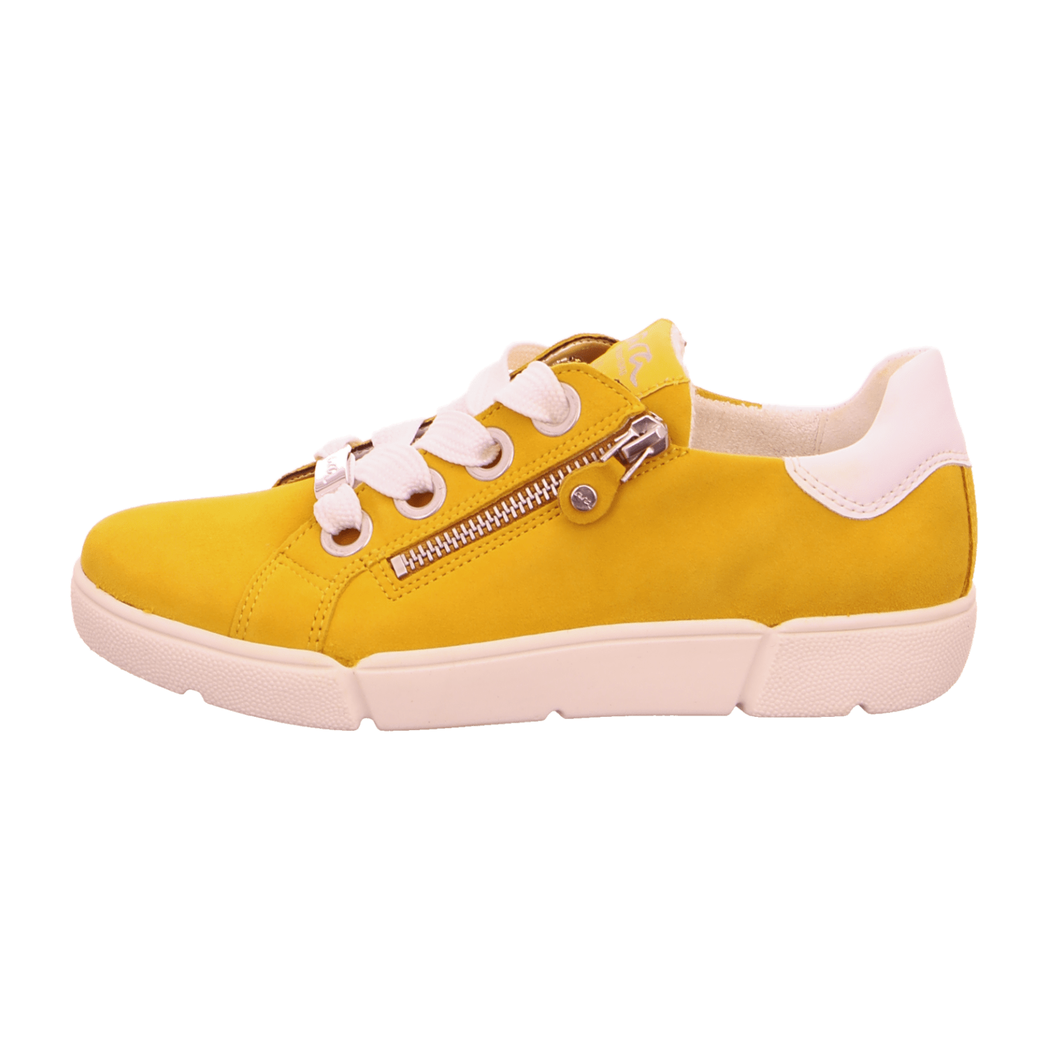 ARA Women's Suede Lace-Up Shoe in Yellow with Closed Toe and Cold-Weather Lined Interior