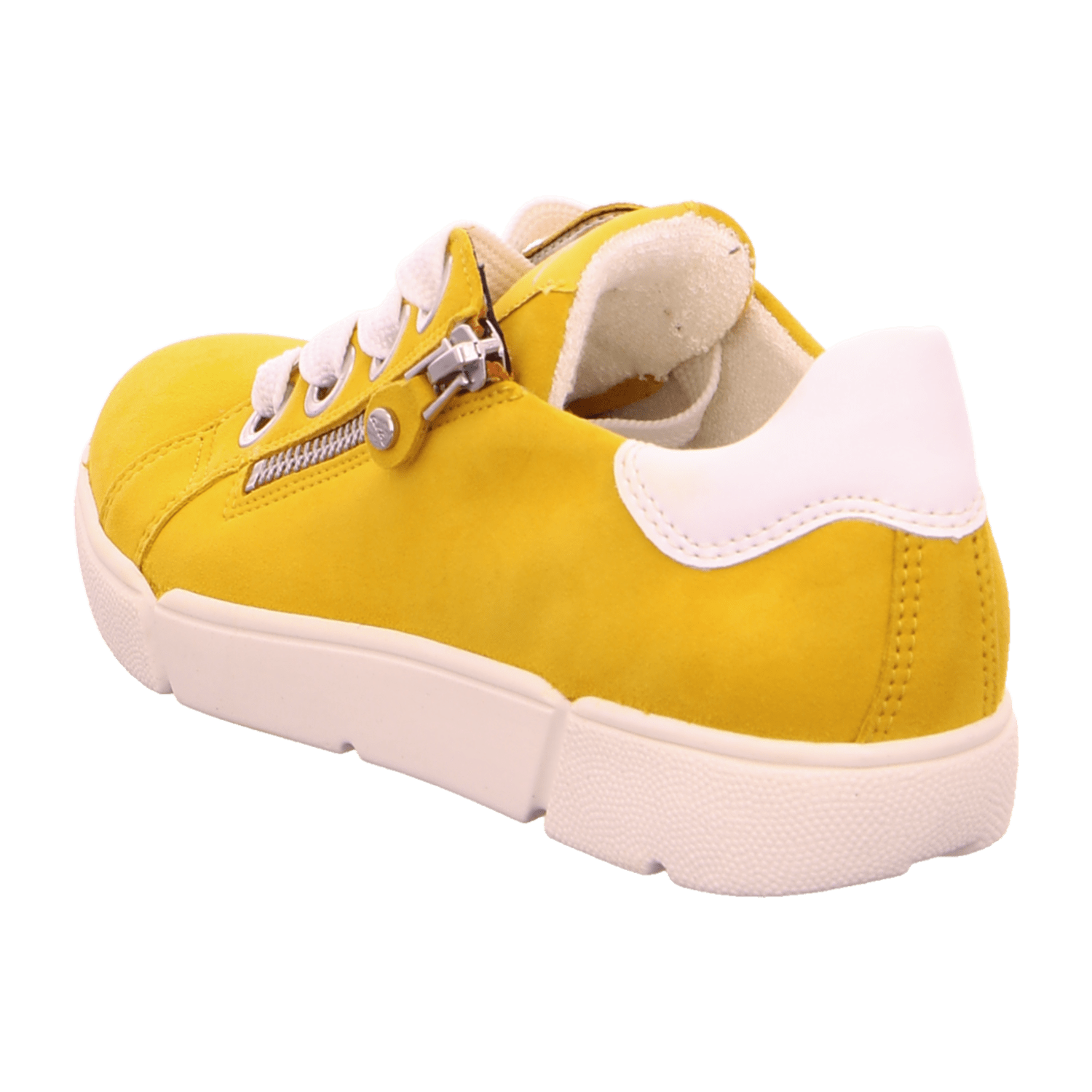 ARA Women's Suede Lace-Up Shoe in Yellow with Closed Toe and Cold-Weather Lined Interior
