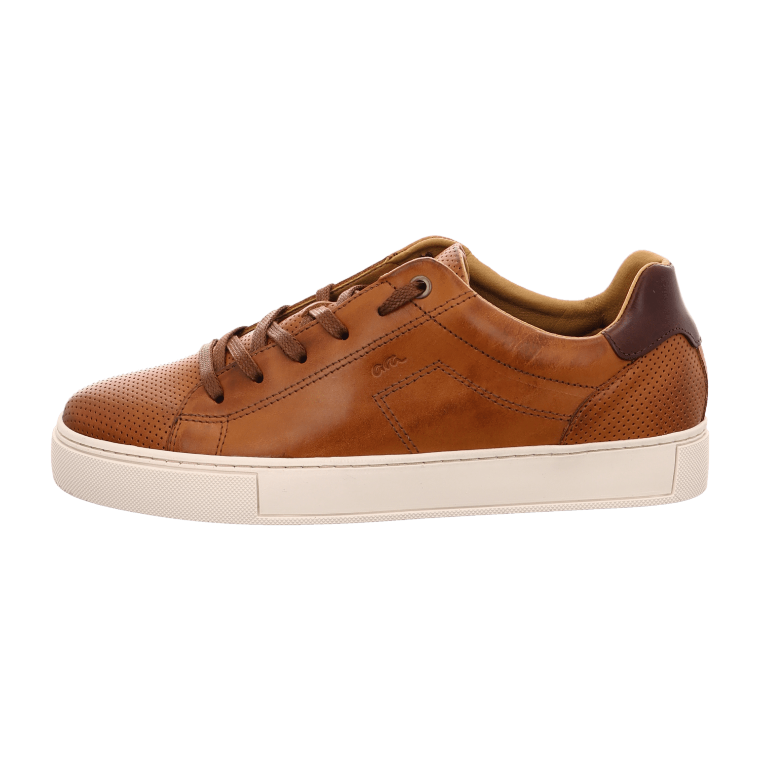 ARA MPard Highsoft Men's Lace-Up Shoes in Smooth Leather, Brown, Low-Top Style, Cold-Weather Lined, Rubber Sole