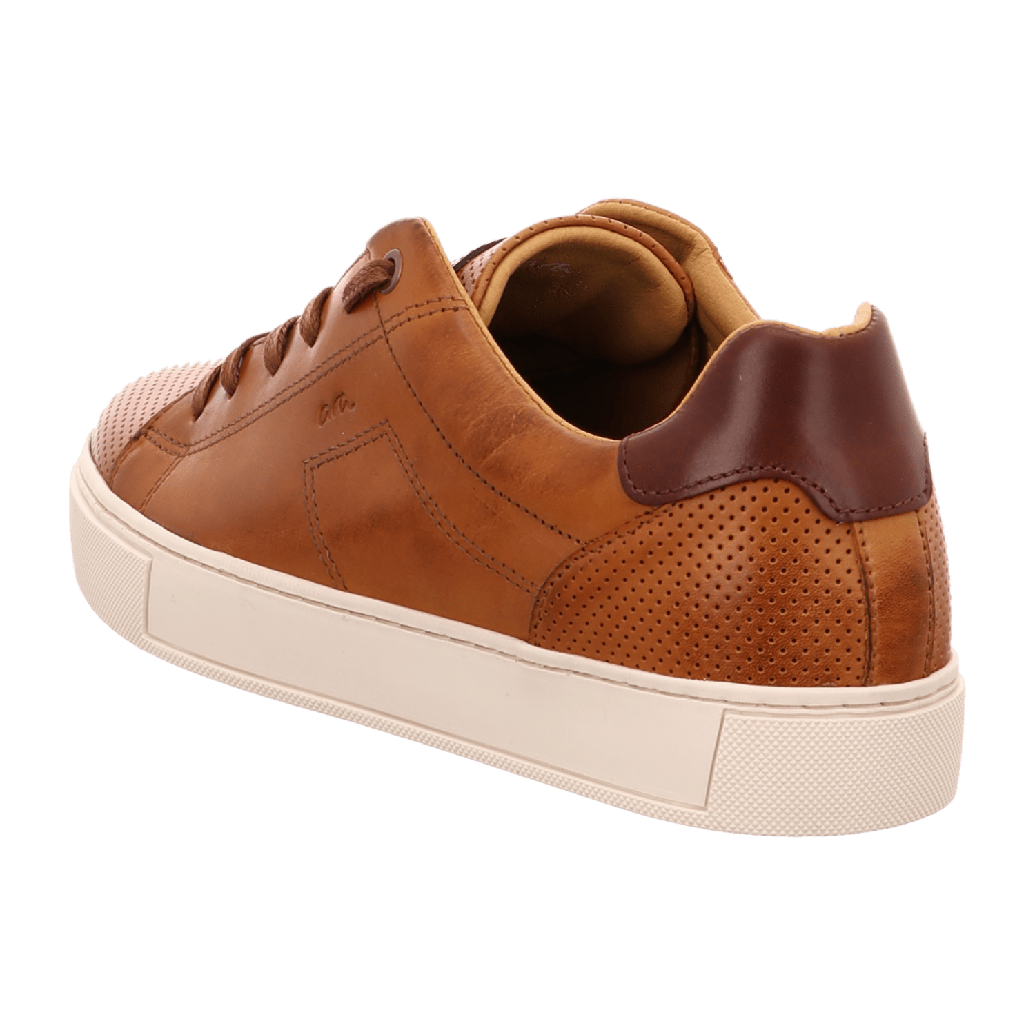 ARA MPard Highsoft Men's Lace-Up Shoes in Smooth Leather, Brown, Low-Top Style, Cold-Weather Lined, Rubber Sole