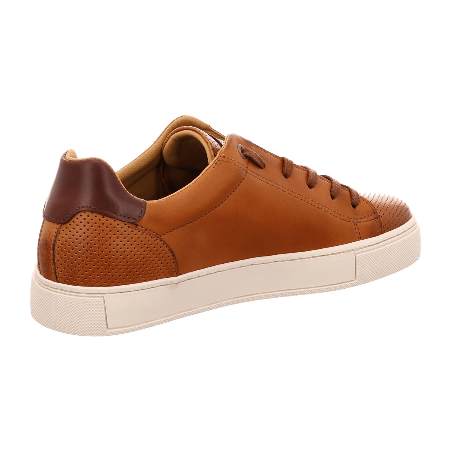 ARA MPard Highsoft Men's Lace-Up Shoes in Smooth Leather, Brown, Low-Top Style, Cold-Weather Lined, Rubber Sole