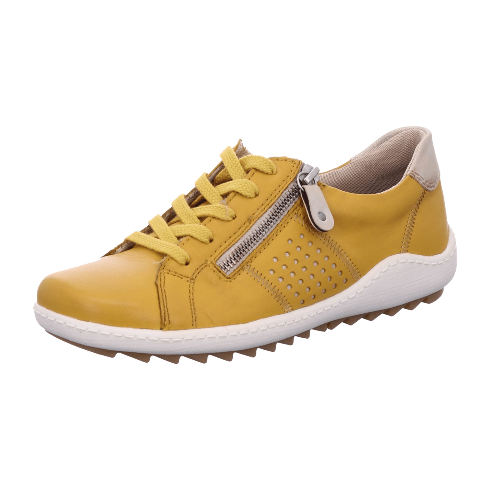 Remonte Comfortable Lace-Up Shoes for Women Yellow