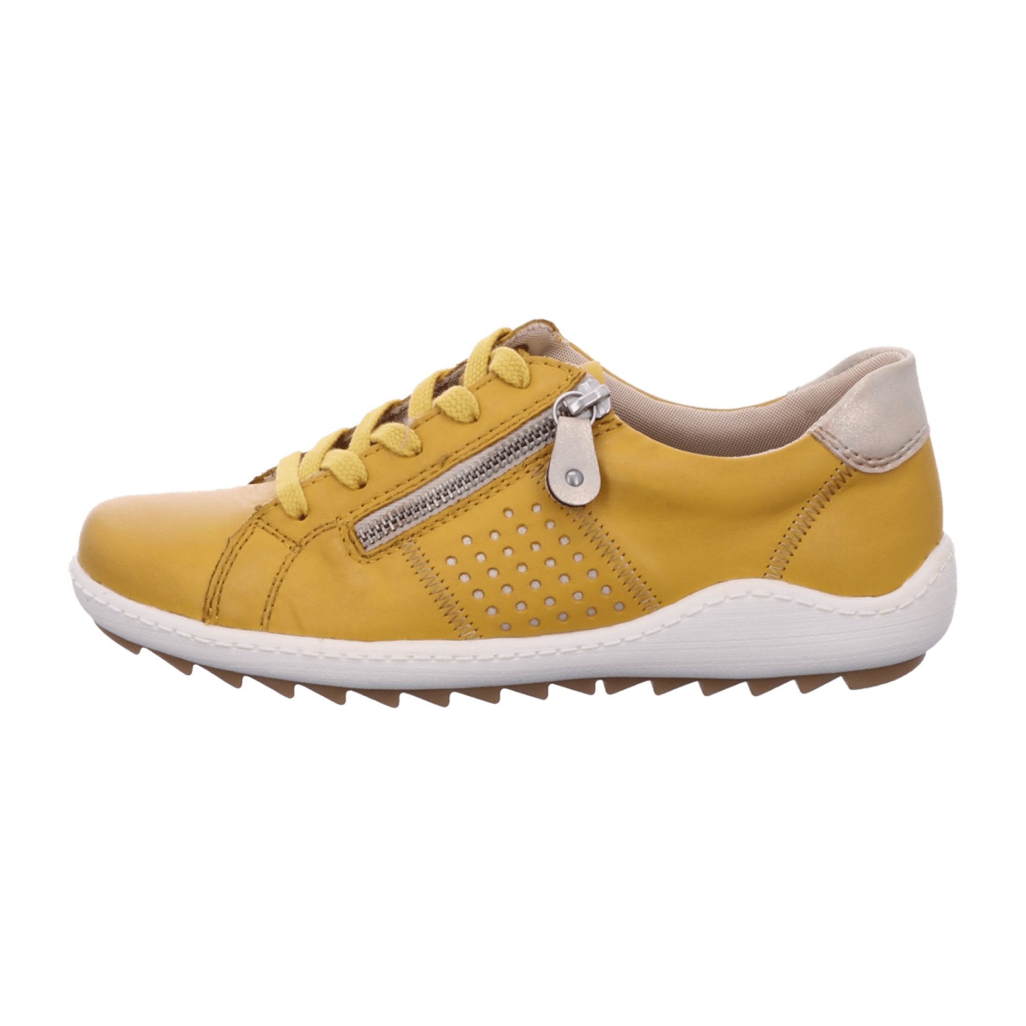 Remonte Comfortable Lace-Up Shoes for Women Yellow