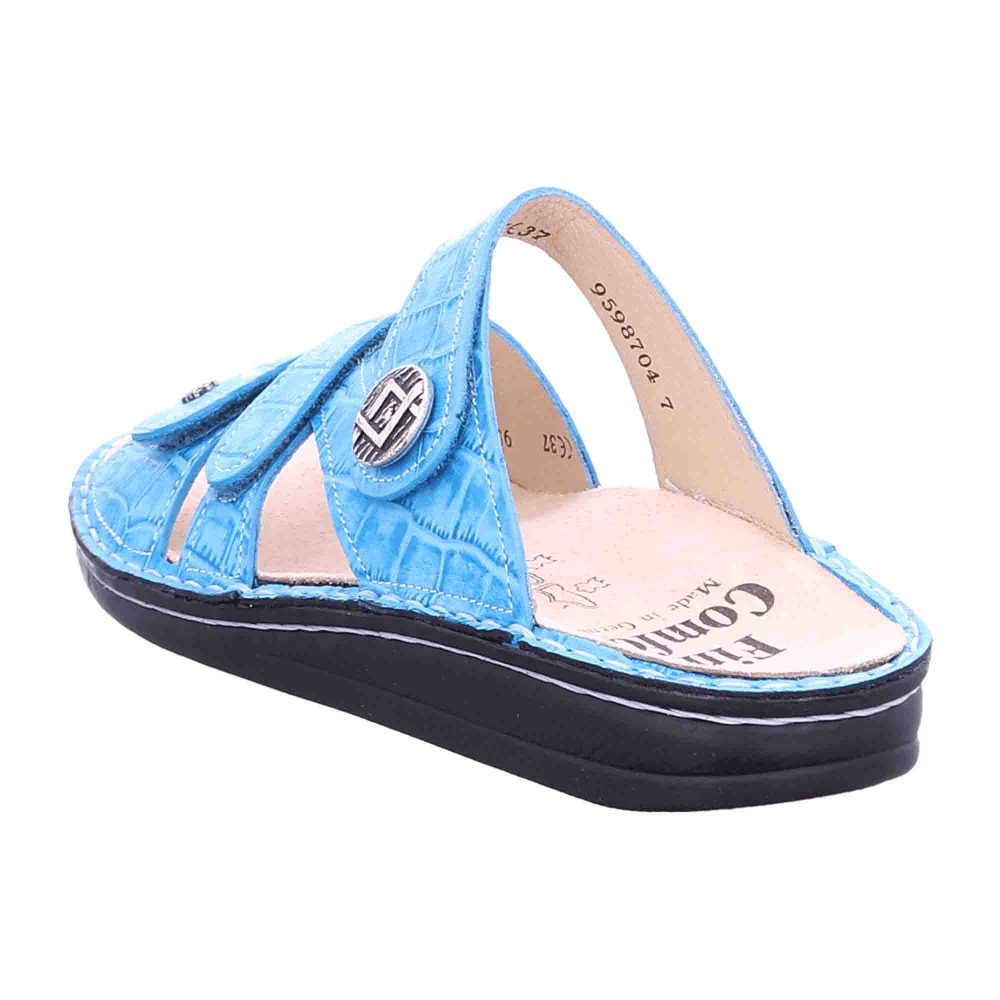 Finn Comfort Women's Comfortable Slip-On Sandals, Stylish Blue