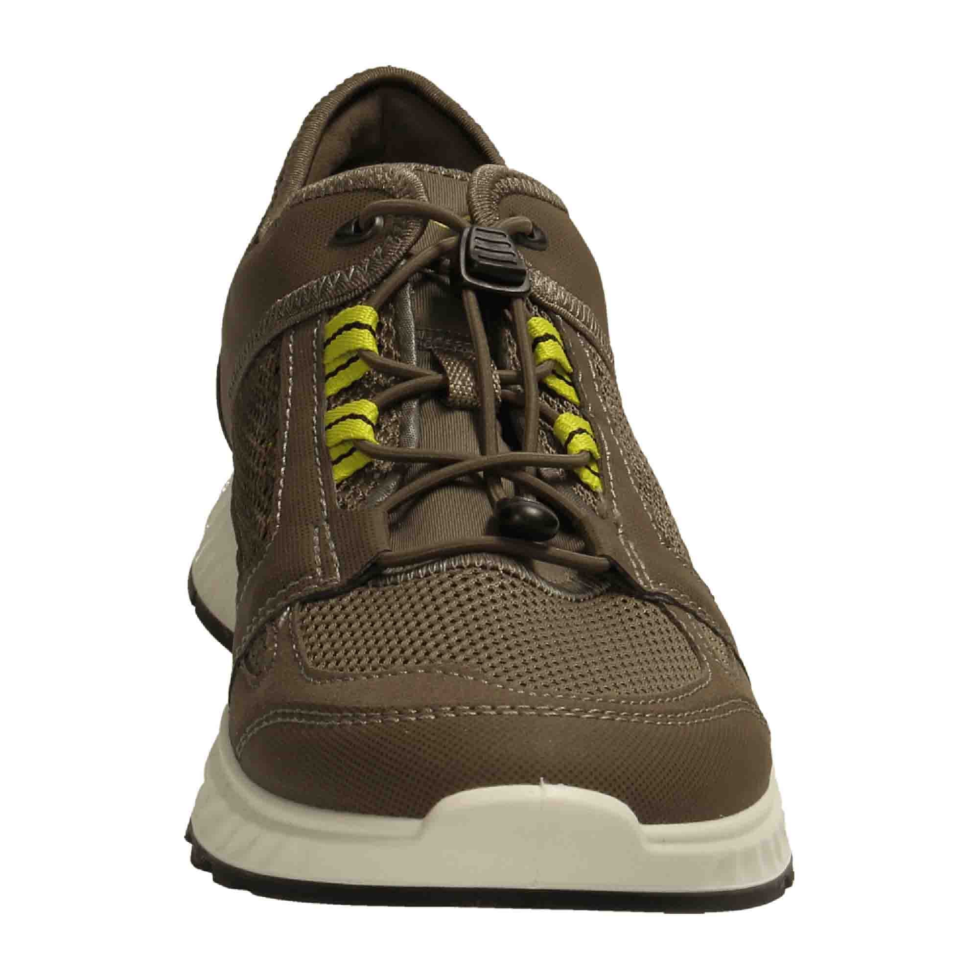 ECCO Exostride Men's Sneakers, Stylish Gray Comfort Shoes with Elastic Laces