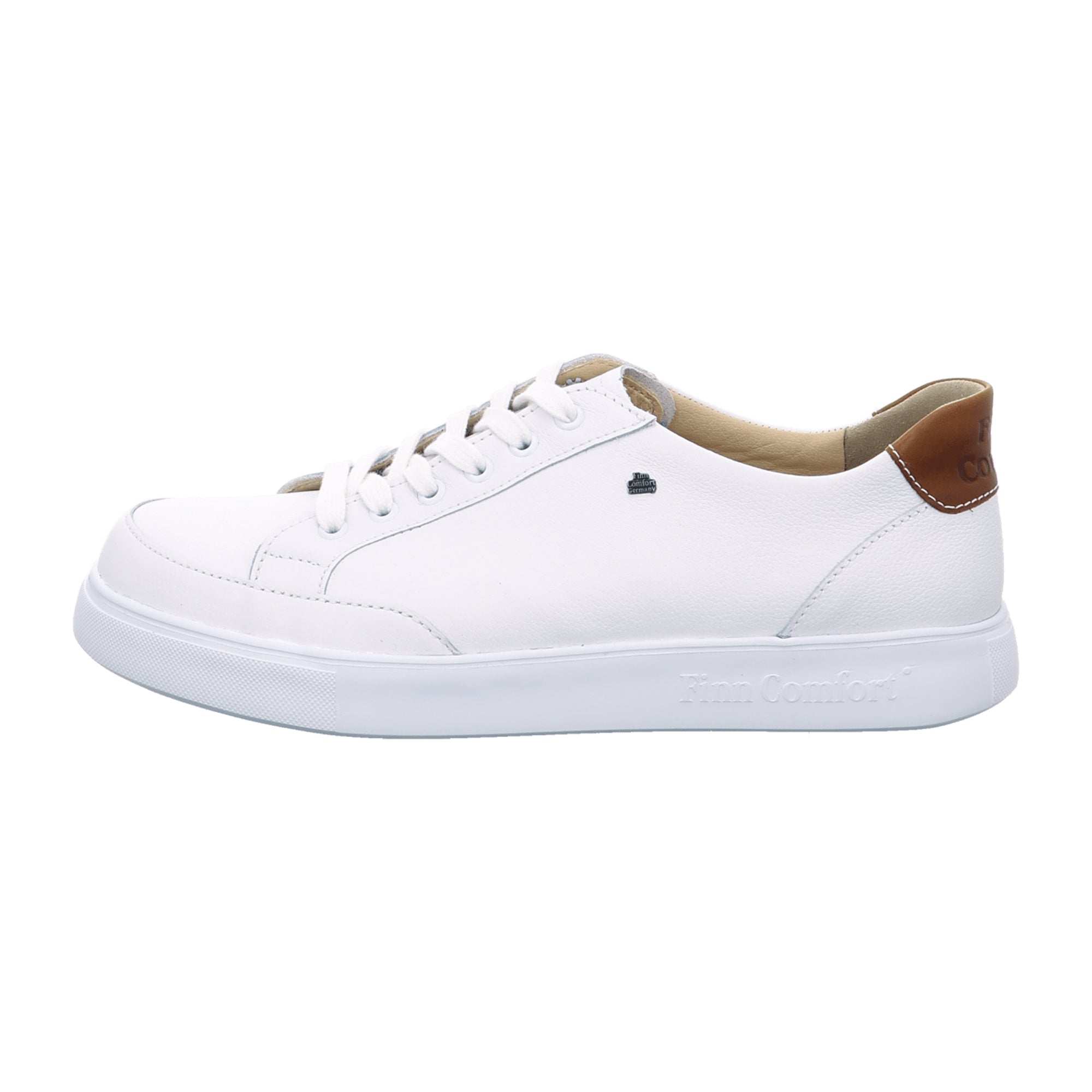 Finn Comfort Brandon Men's Comfort Shoes, Stylish White Leather