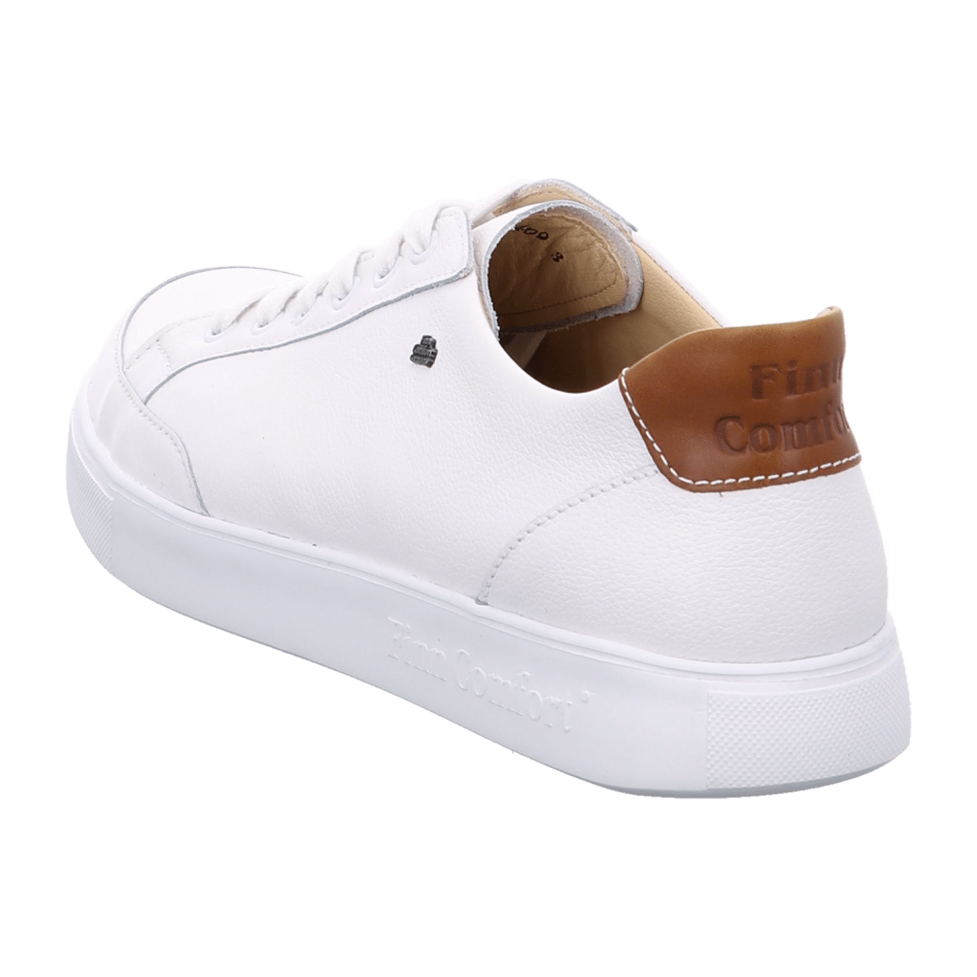 Finn Comfort Brandon Men's Comfort Shoes, Stylish White Leather