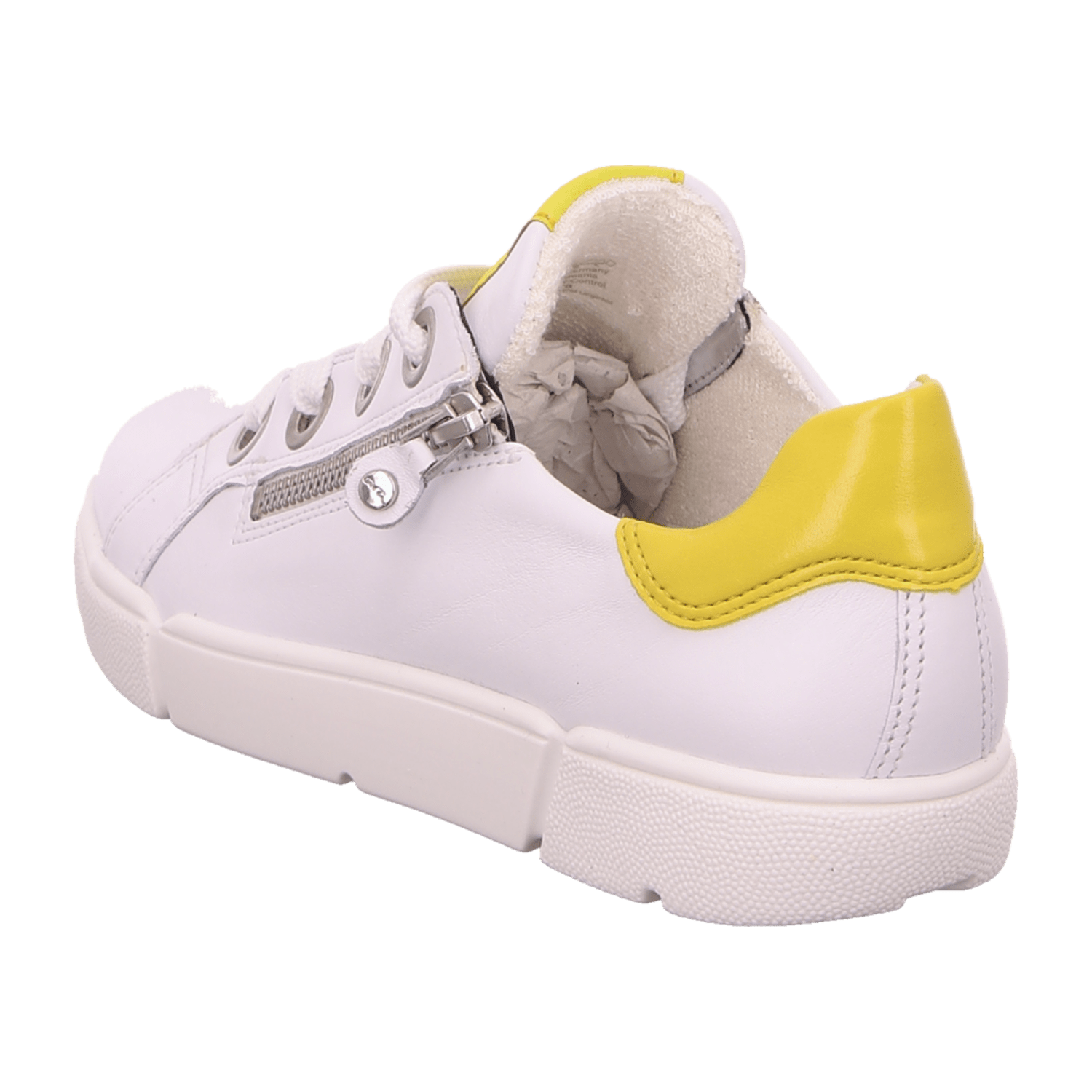 ARA Women's Smooth Leather Lace-Up Sneakers in White