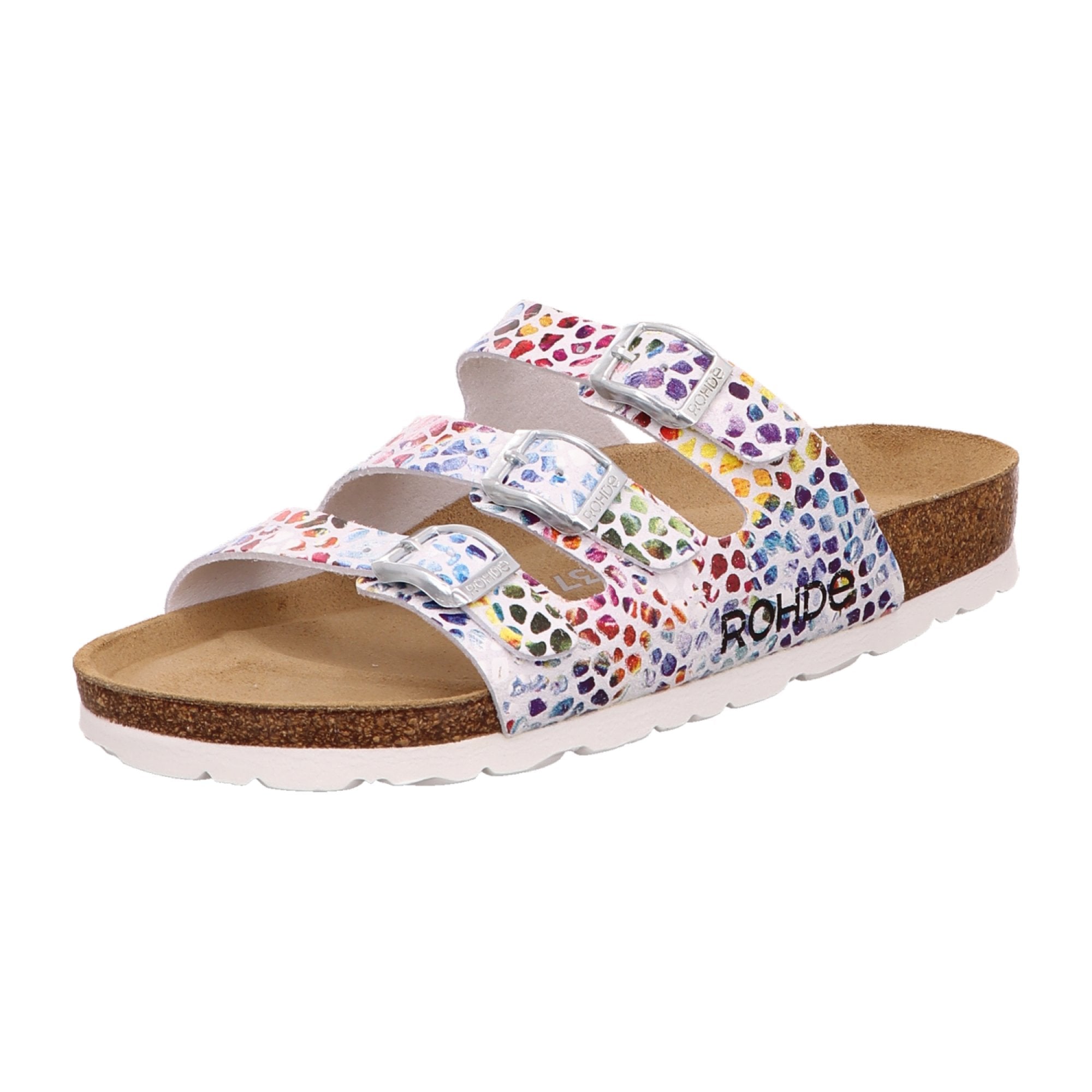 Rohde Women's Colorful Sandals Open Toe Buckle Strap Synthetic Textile Sole