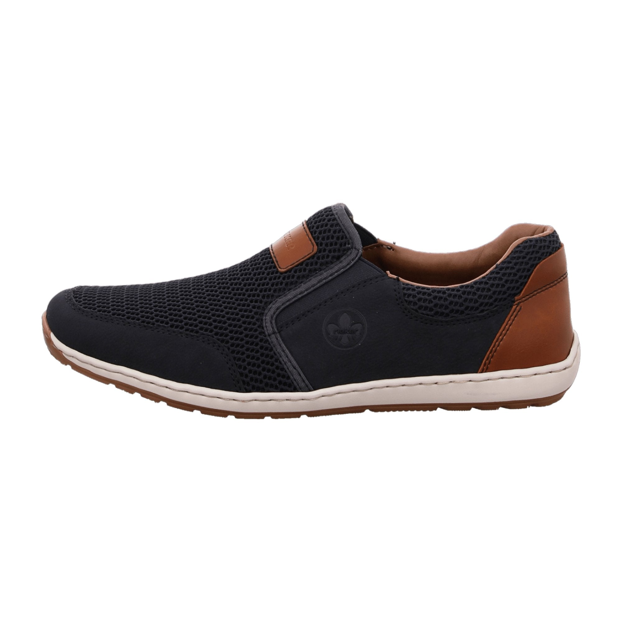 Rieker Blue Slip-On Shoes with Comfort Fit and Shock Absorbing Sole