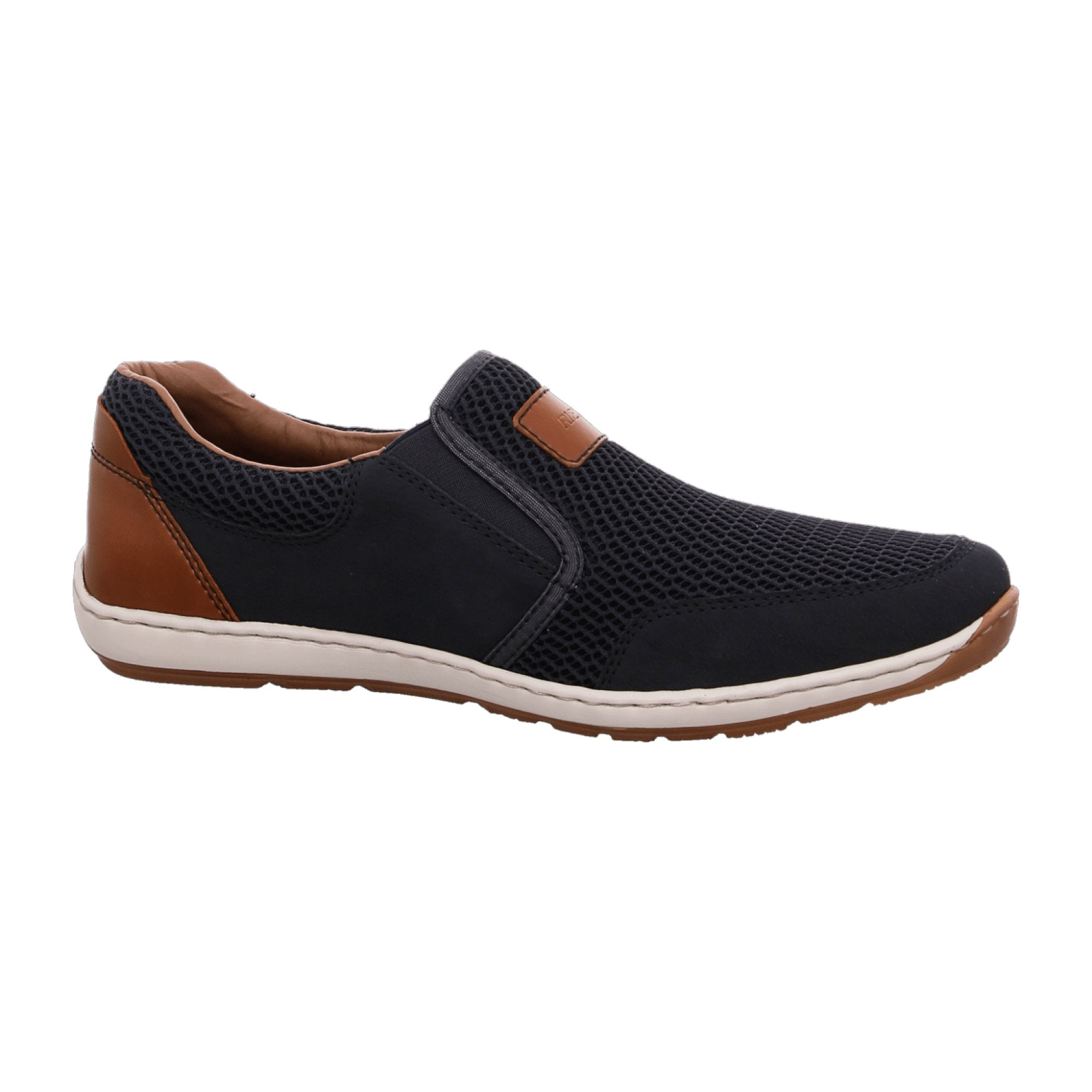 Rieker Blue Slip-On Shoes with Comfort Fit and Shock Absorbing Sole