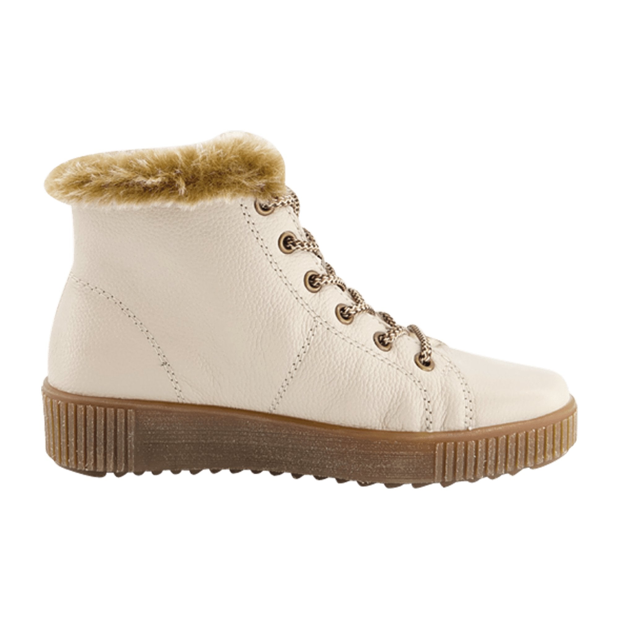 Remonte Beige Women's Winter Boots Leather Waterproof Warm Lined Comfortable