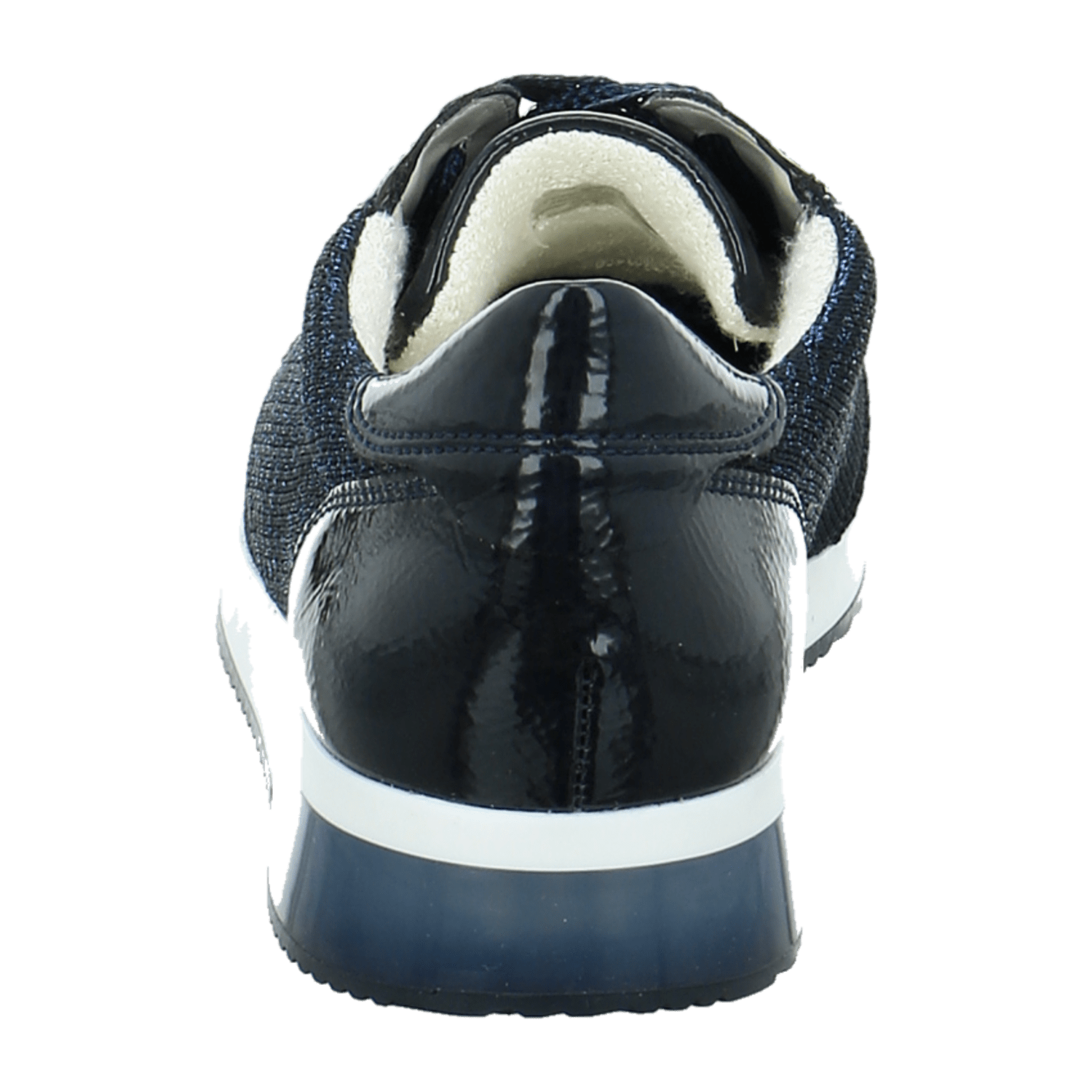 ARA LISBON Women's Lace-Up Shoes Patent Leather Blue Low Top Style Round Toe Cold Weather Lined