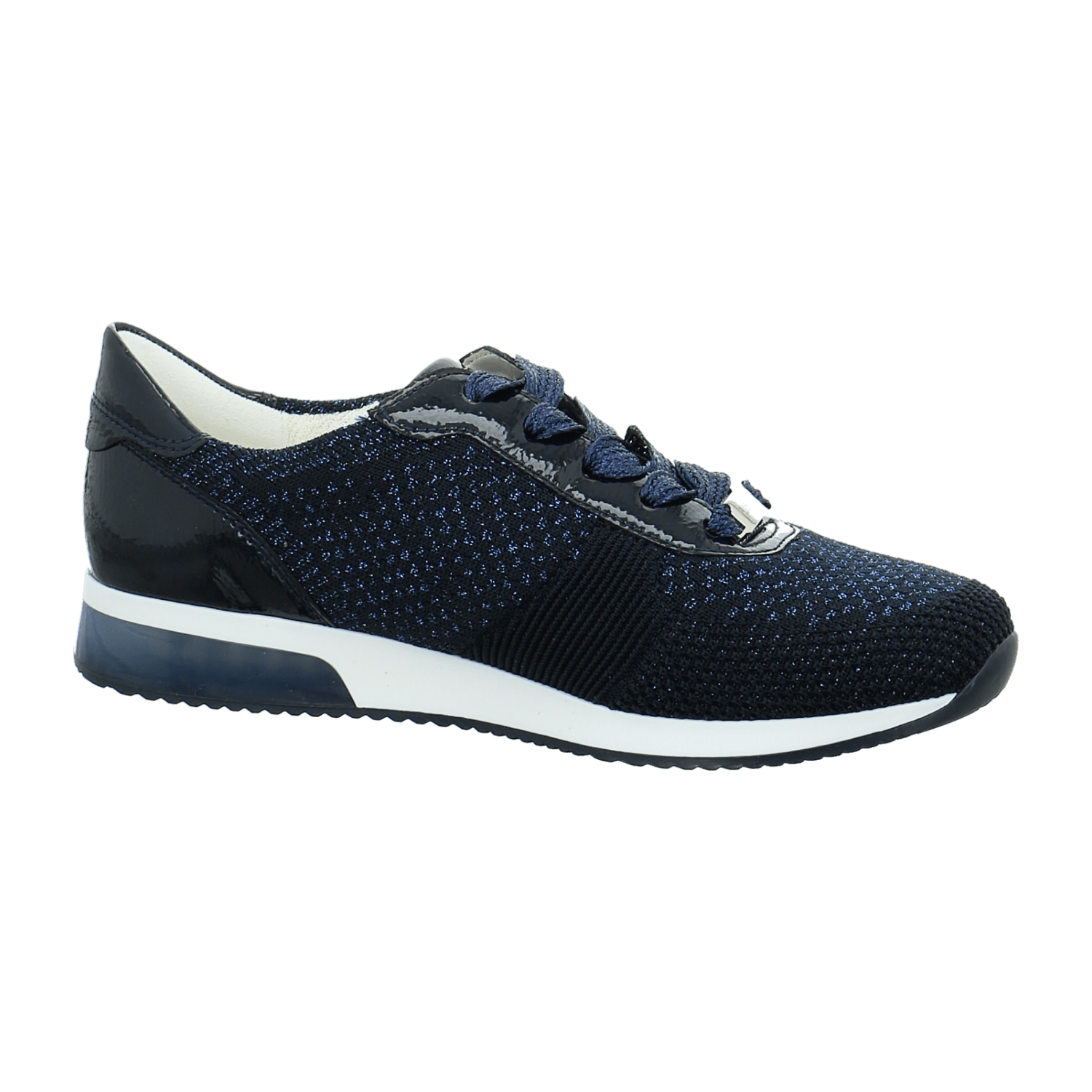 ARA LISBON Women's Lace-Up Shoes Patent Leather Blue Low Top Style Round Toe Cold Weather Lined