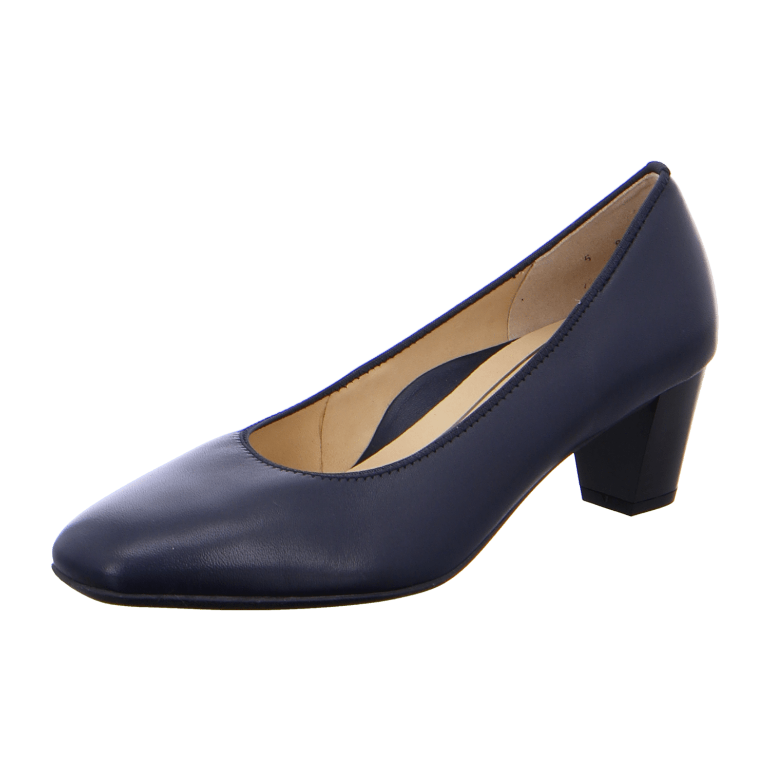 ARA VERONA Women's Square-Toe Blue Smooth Leather Pumps