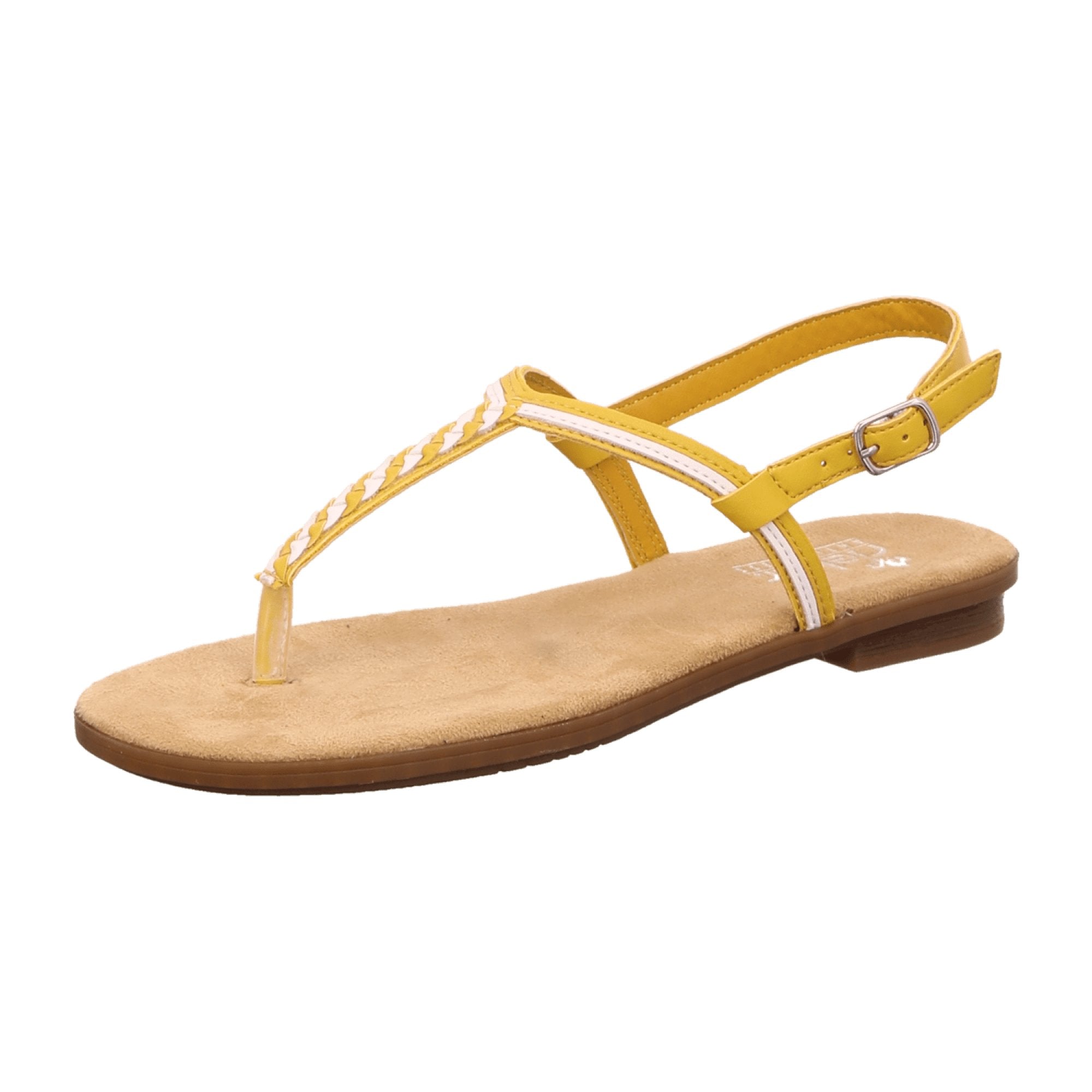 Rieker Women's Yellow Toe Post Sandals 64297-68 Spring Summer Fashion