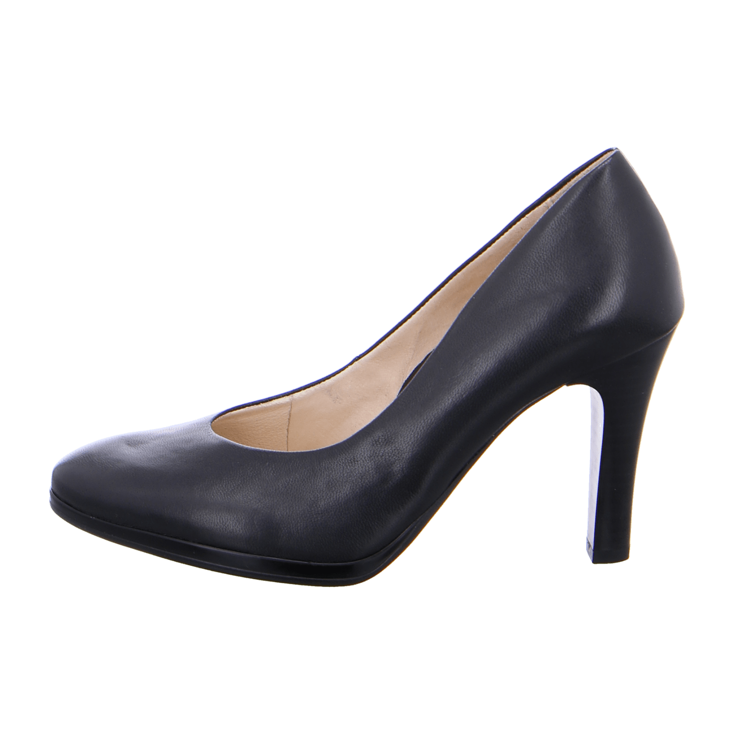 ARA LUXEMBOURG 12-14930-23 Women's Black Smooth Leather Slip-On Pumps