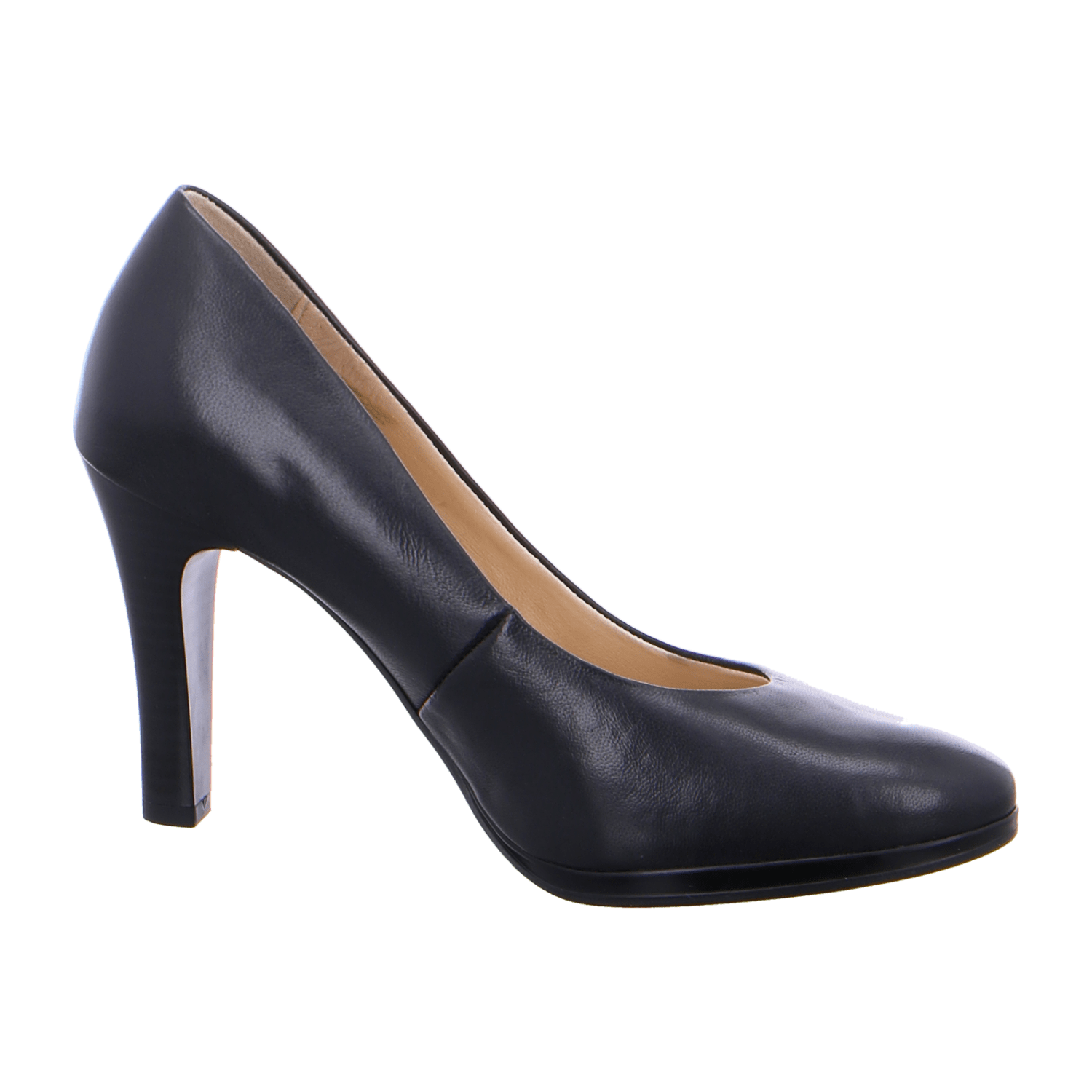 ARA LUXEMBOURG 12-14930-23 Women's Black Smooth Leather Slip-On Pumps