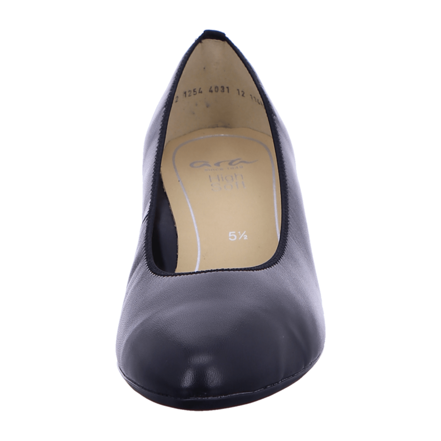 ARA KNOKKE KNOK Women's Pumps Black Smooth Leather Closed Toe Slip-On - Bartel-Shop