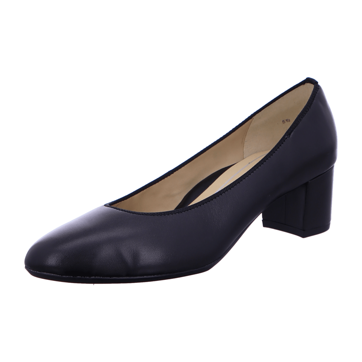 ARA KNOKKE KNOK Women's Pumps Black Smooth Leather Closed Toe Slip-On - Bartel-Shop