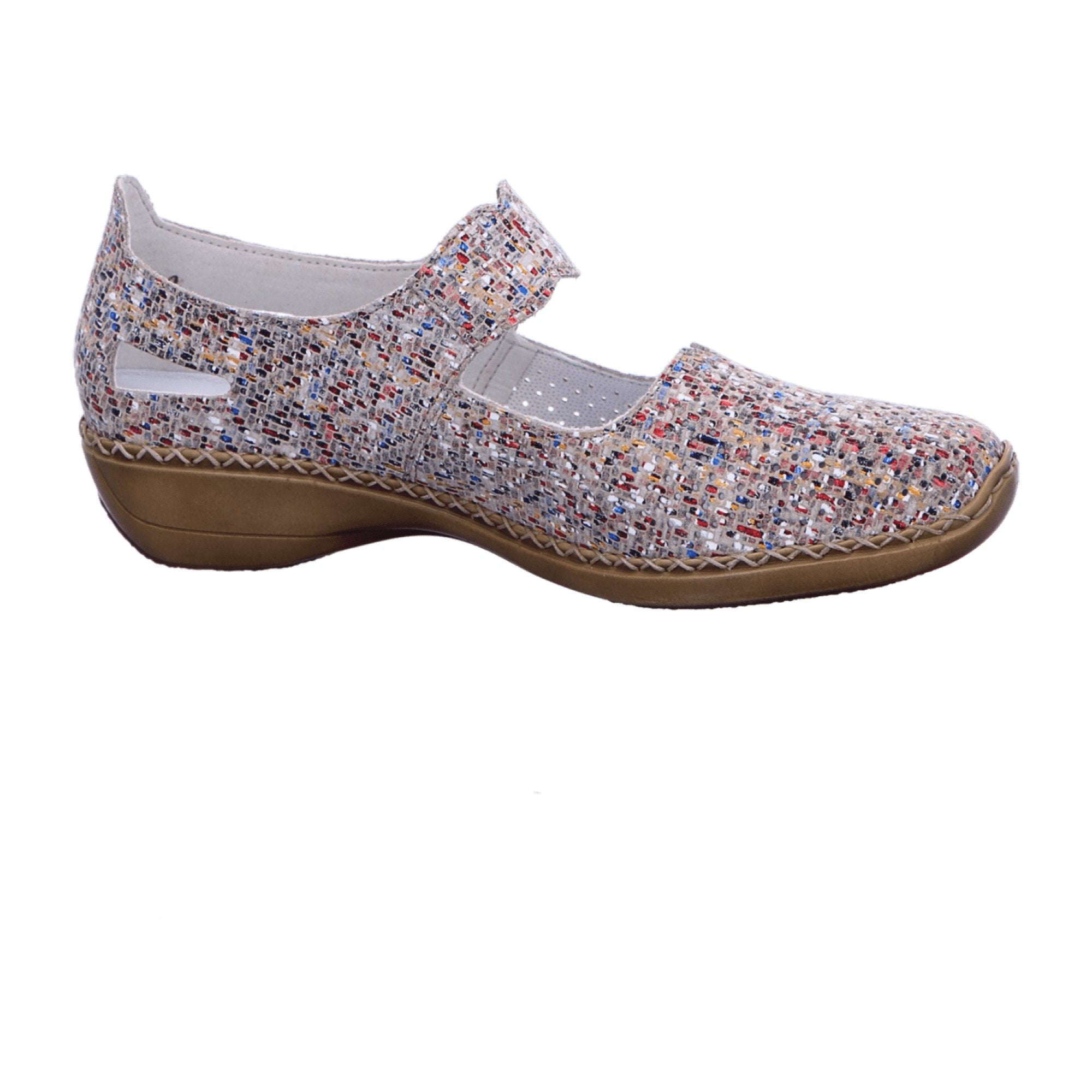 Rieker Colorful Women's Slip-On Shoes Comfortable Leather Casual Footwear