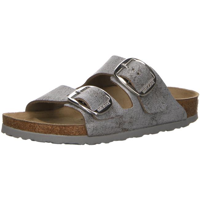 Birkenstock Arizona Big Buckle Washed Metallic Blue Slides Sandals Thongs Slippers narrow - Bartel-Shop