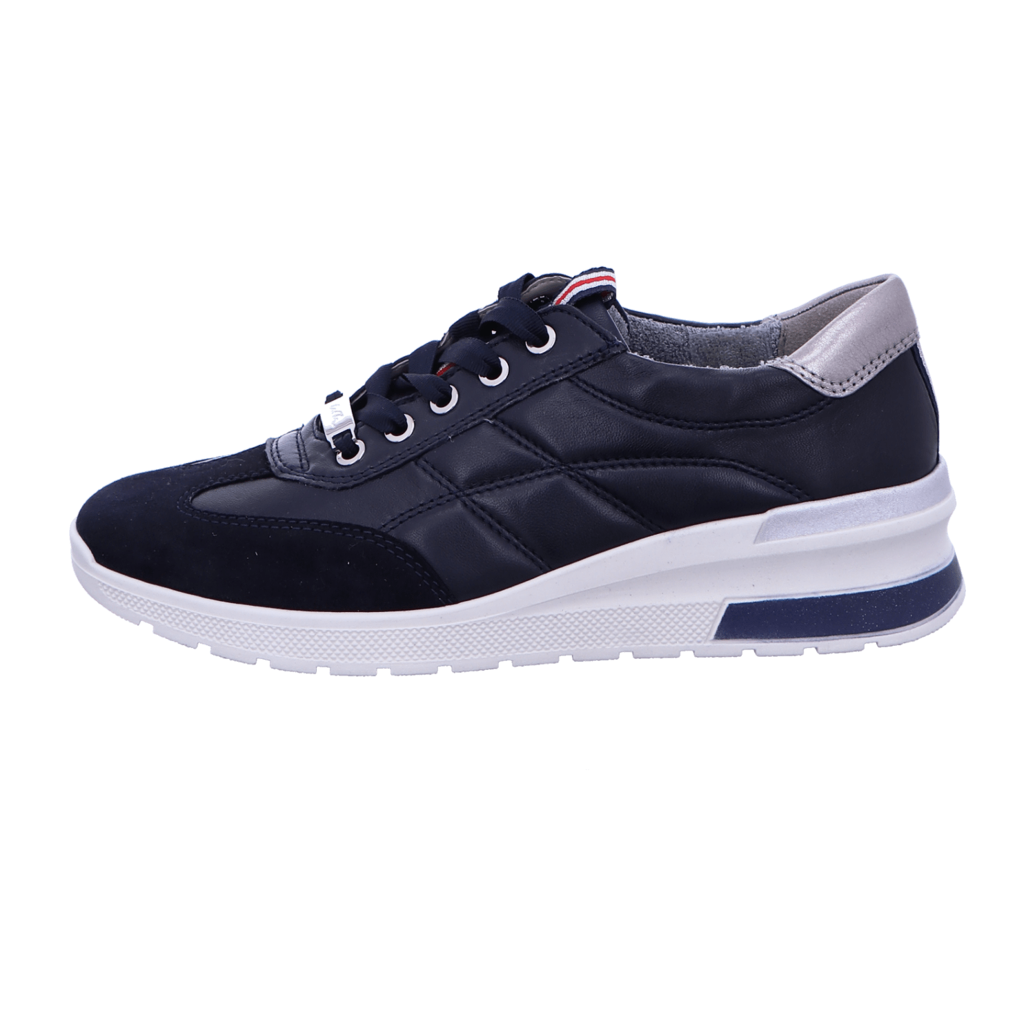 ARA NEAPLE NEAP Women's Low-Top Lace-Up Shoes in Blue Smooth Leather with EVA Sole