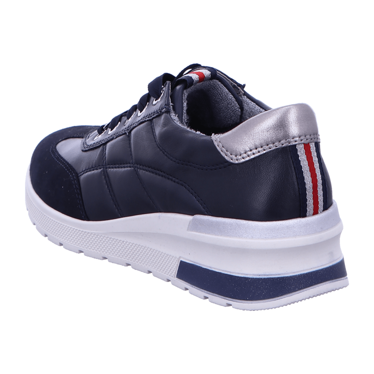 ARA NEAPLE NEAP Women's Low-Top Lace-Up Shoes in Blue Smooth Leather with EVA Sole