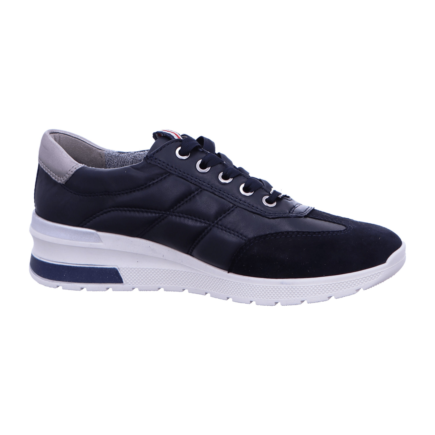 ARA NEAPLE NEAP Women's Low-Top Lace-Up Shoes in Blue Smooth Leather with EVA Sole