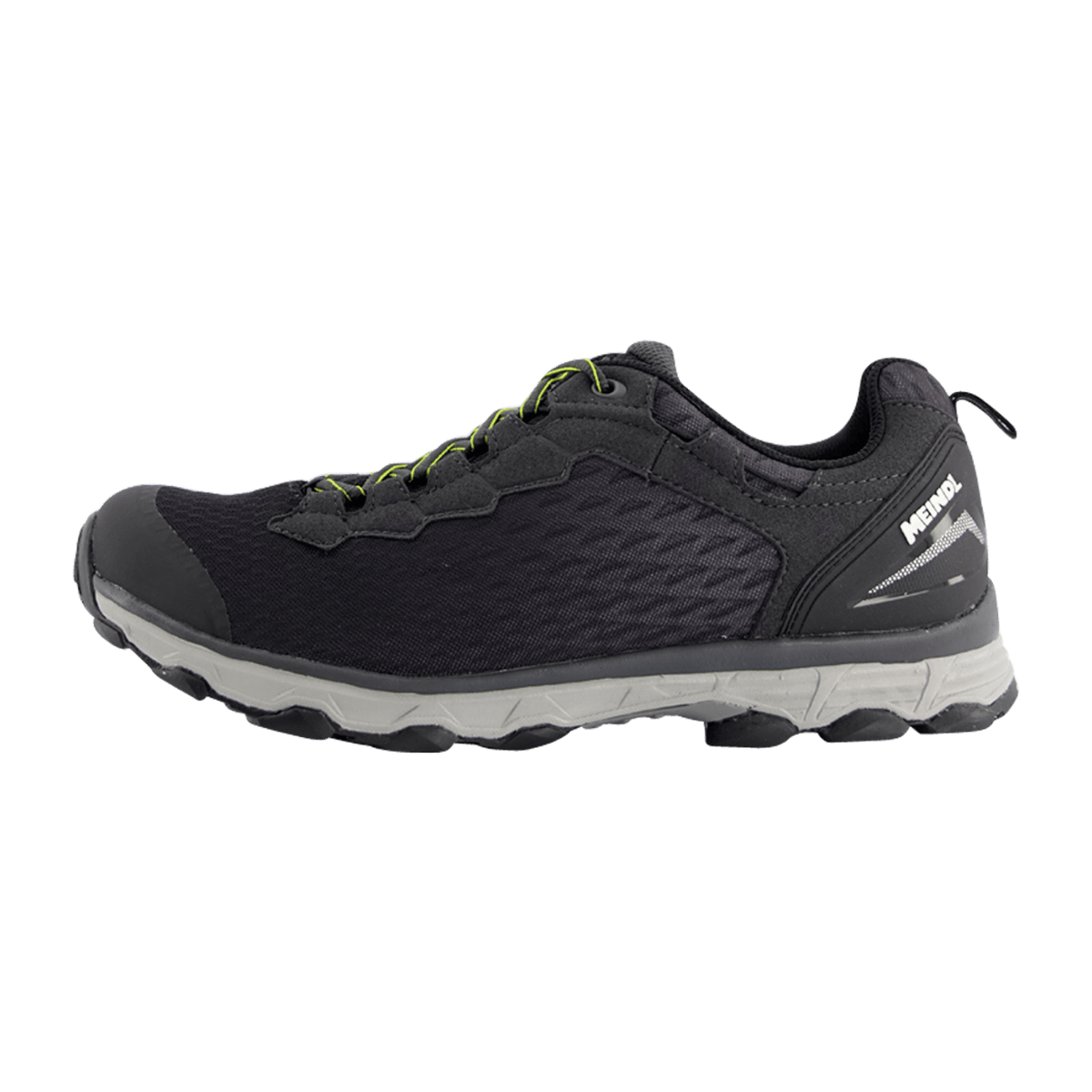 Meindl Men's Trekking Shoes - Lightweight Black Mesh Hiking Sneakers