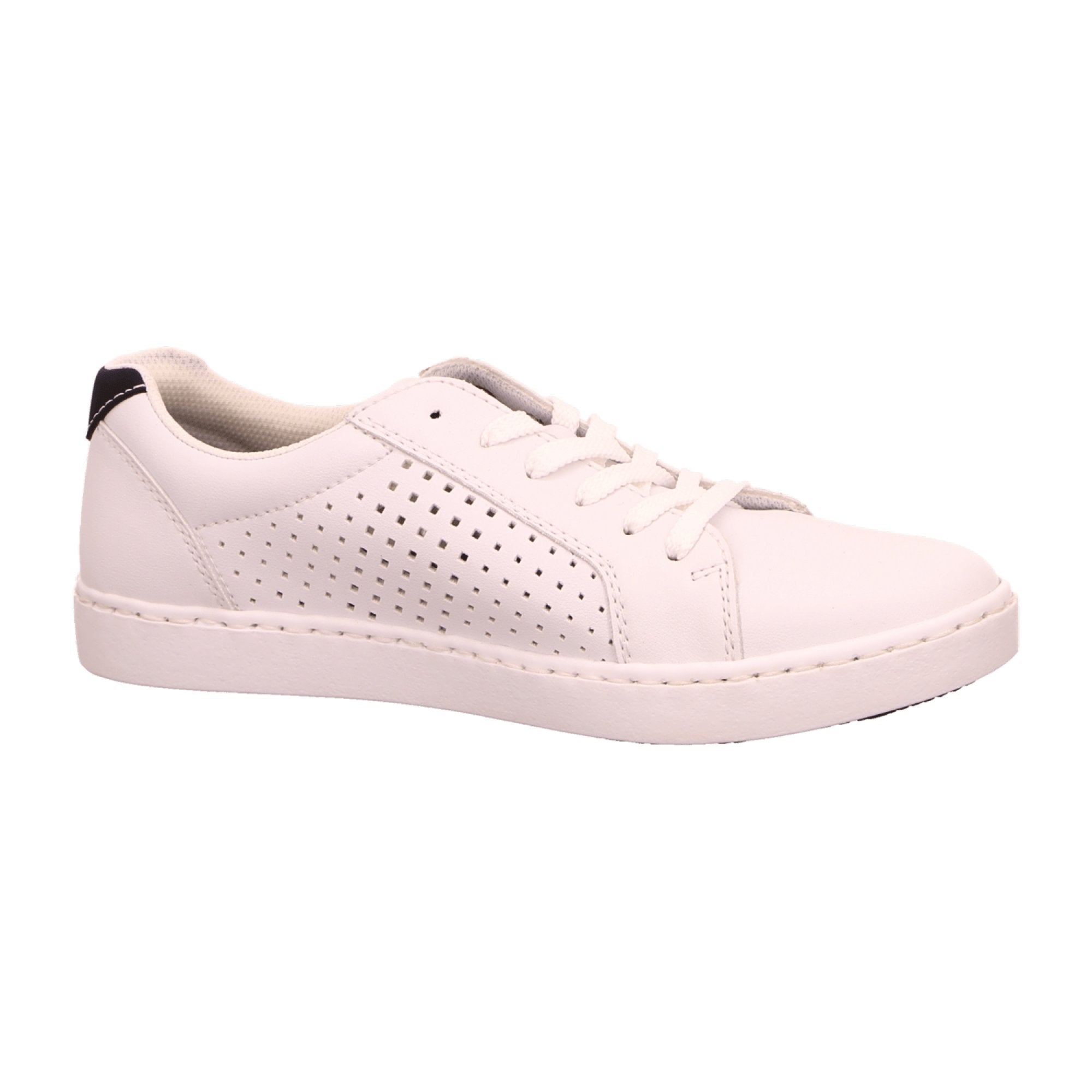 Rieker Men's White Athletic Lace-Up Shoes Synthetic Upper Textile Lining