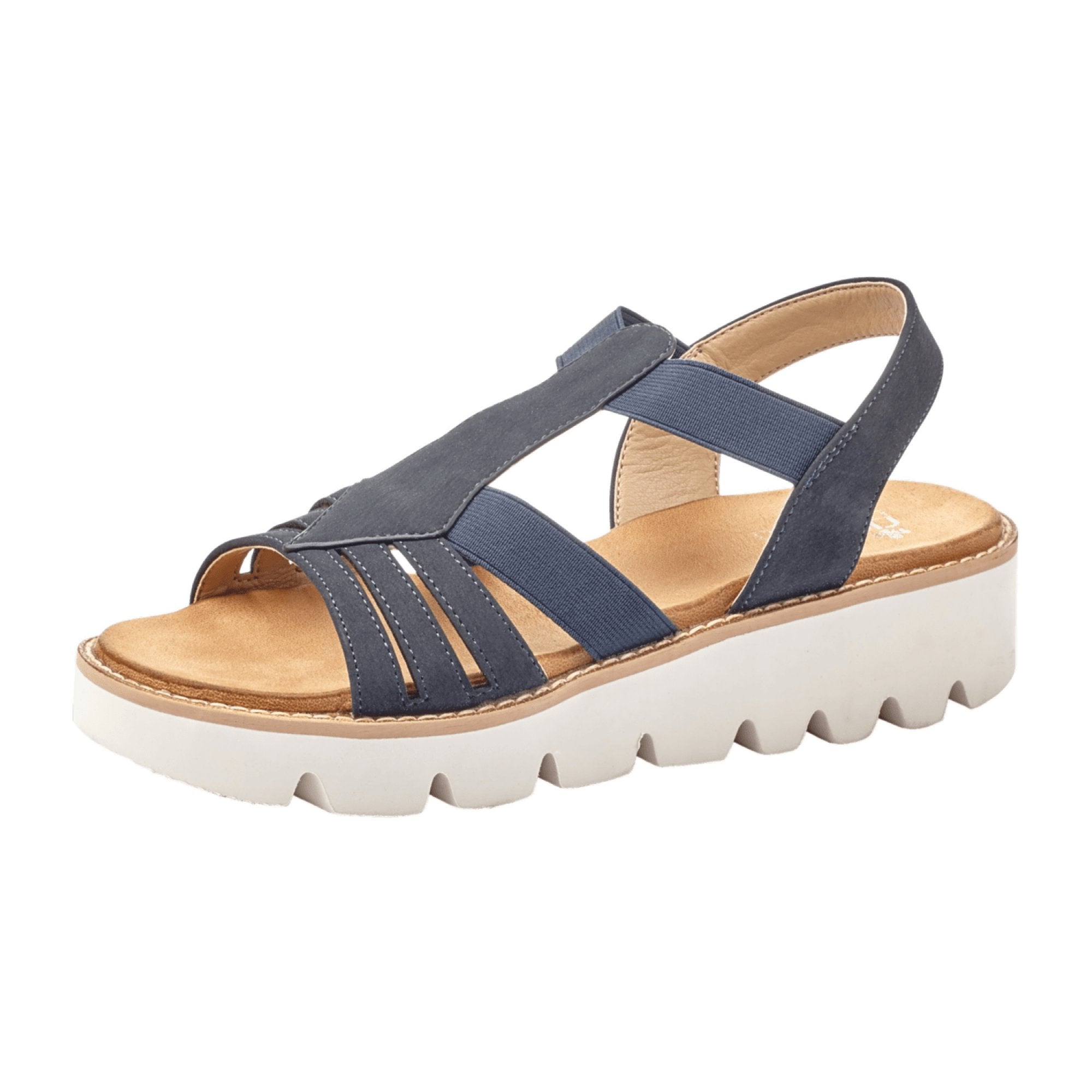 Rieker Bouna Women's Blue Comfort Sandals Open Toe Synthetic Spring Summer
