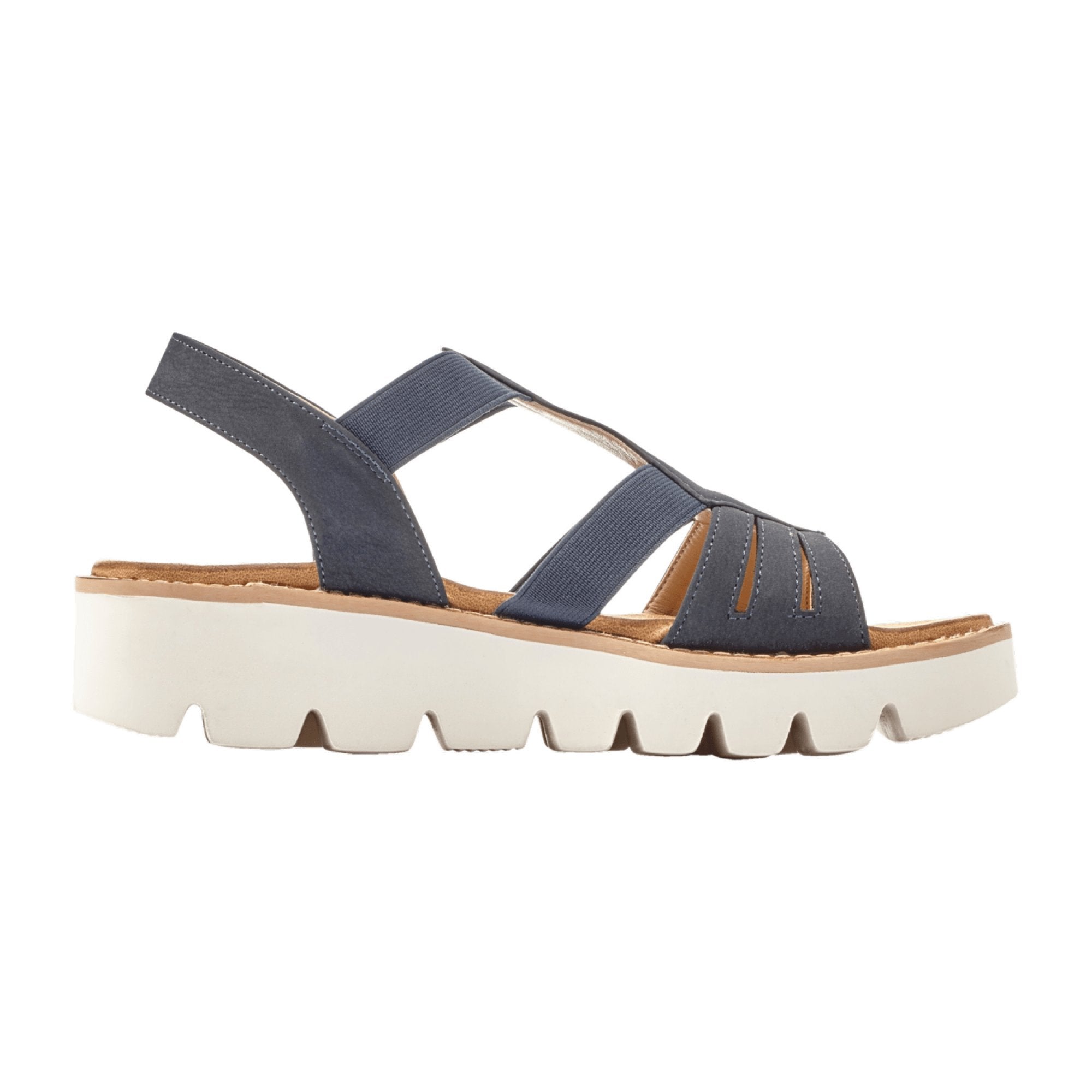 Rieker Bouna Women's Blue Comfort Sandals Open Toe Synthetic Spring Summer