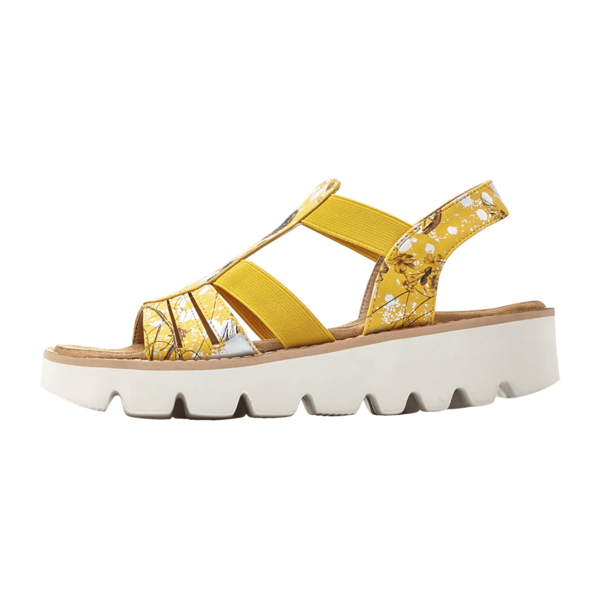 Rieker Bouna Yellow Women's Sandals Open Toe Comfortable Spring Summer Shoes